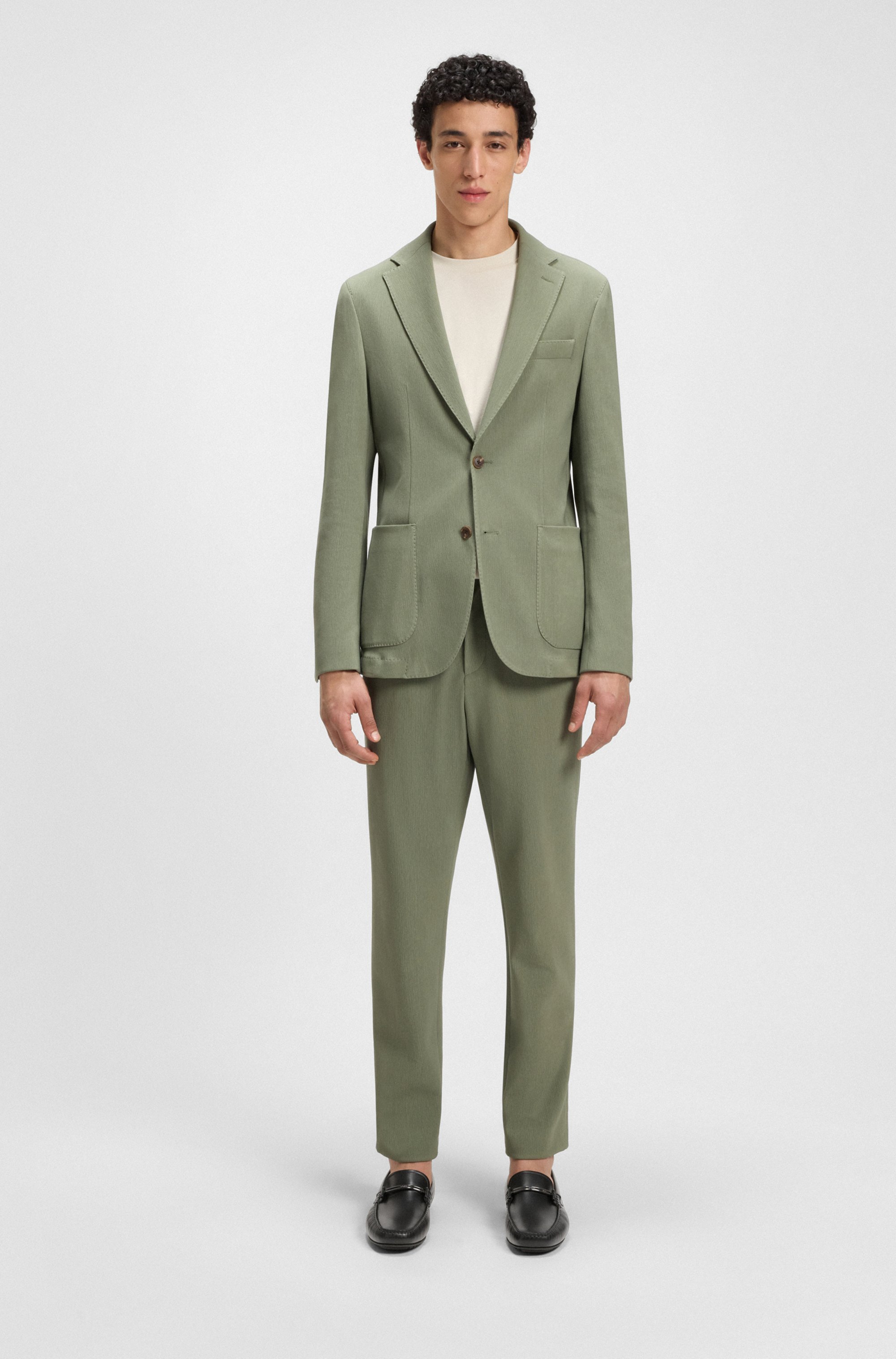 Nappa-leather driver shoes with branded hardware