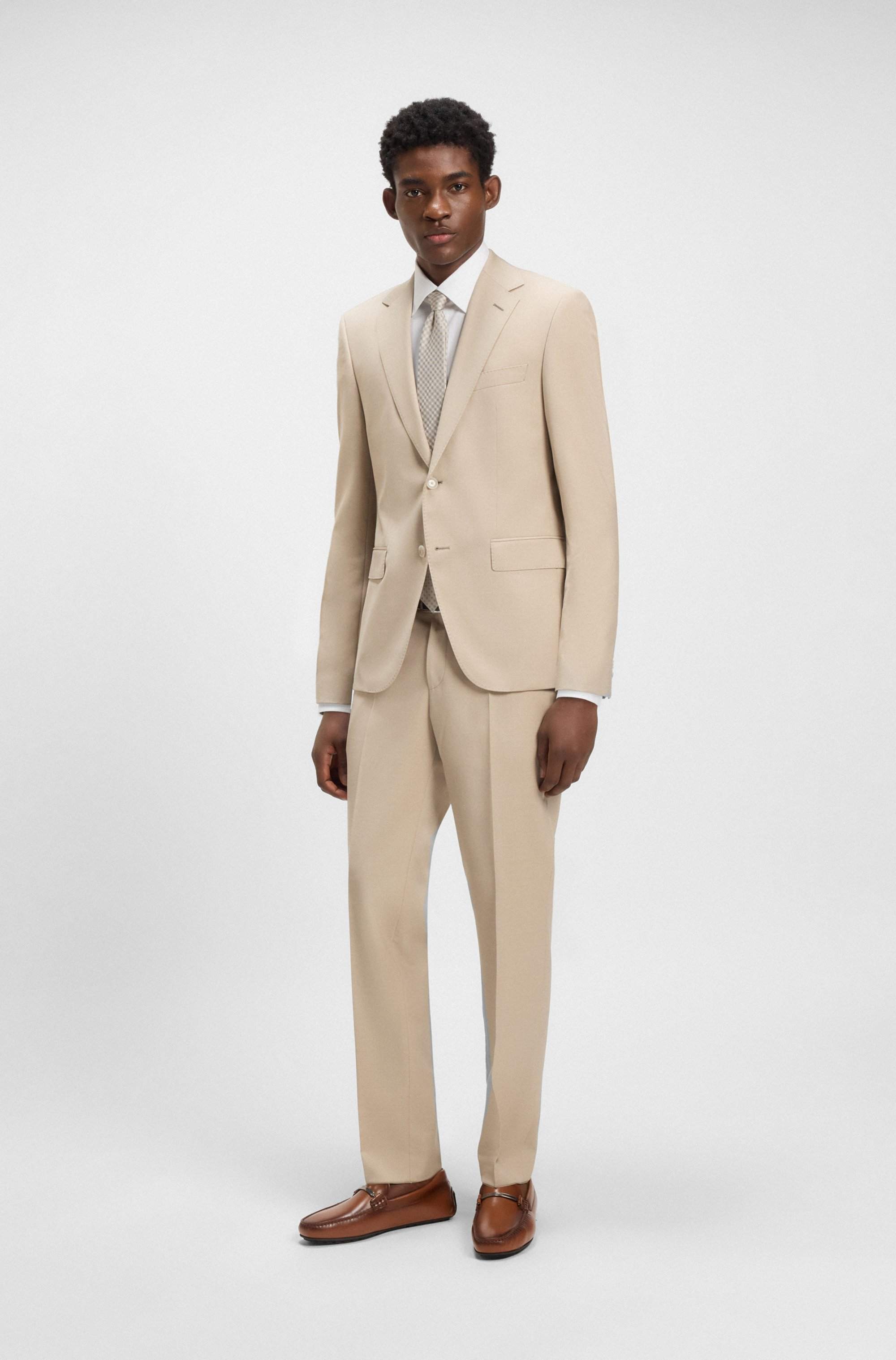 Leather loafers with branded hardware