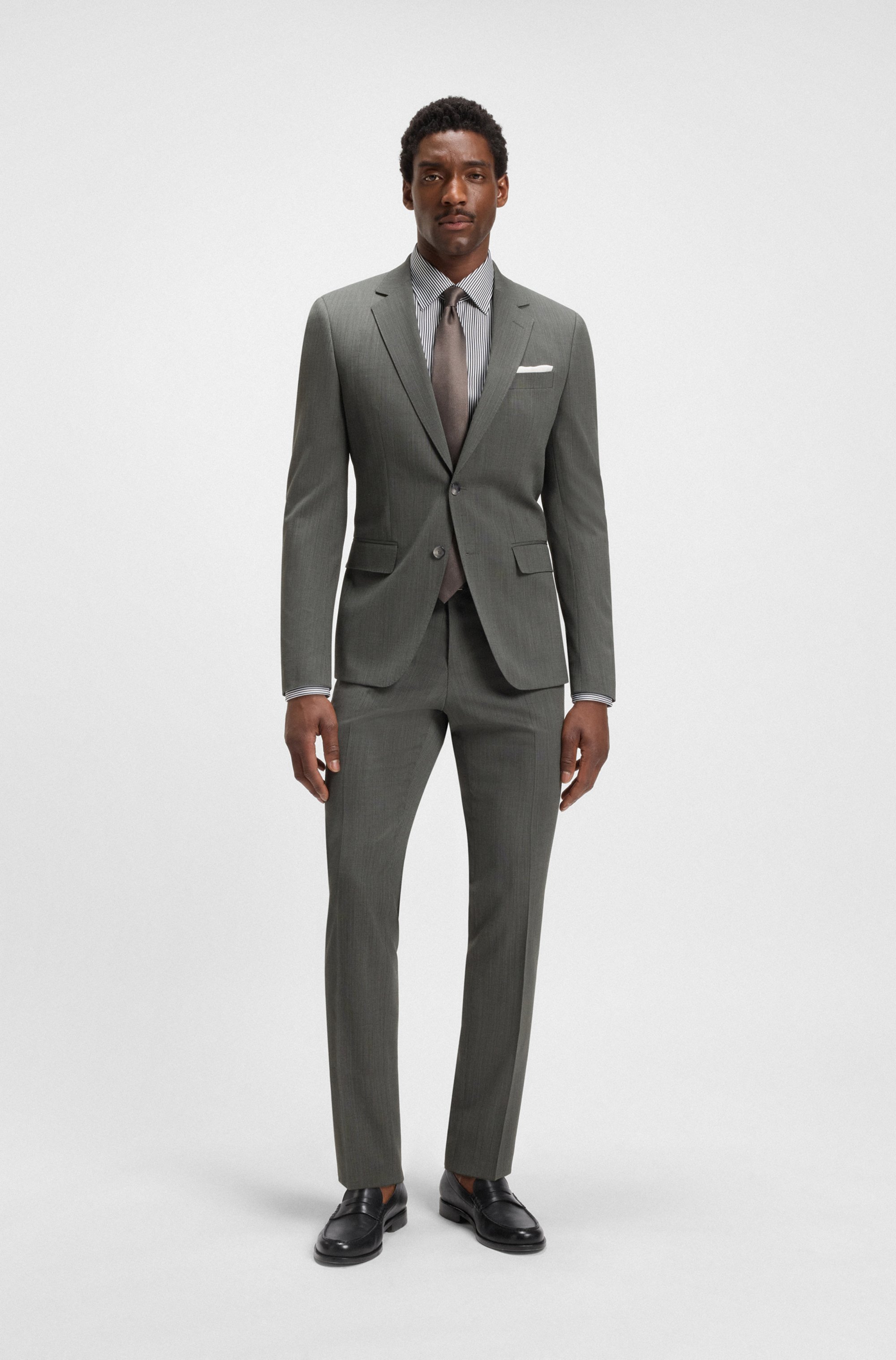 Loafers in smooth leather with penny trim