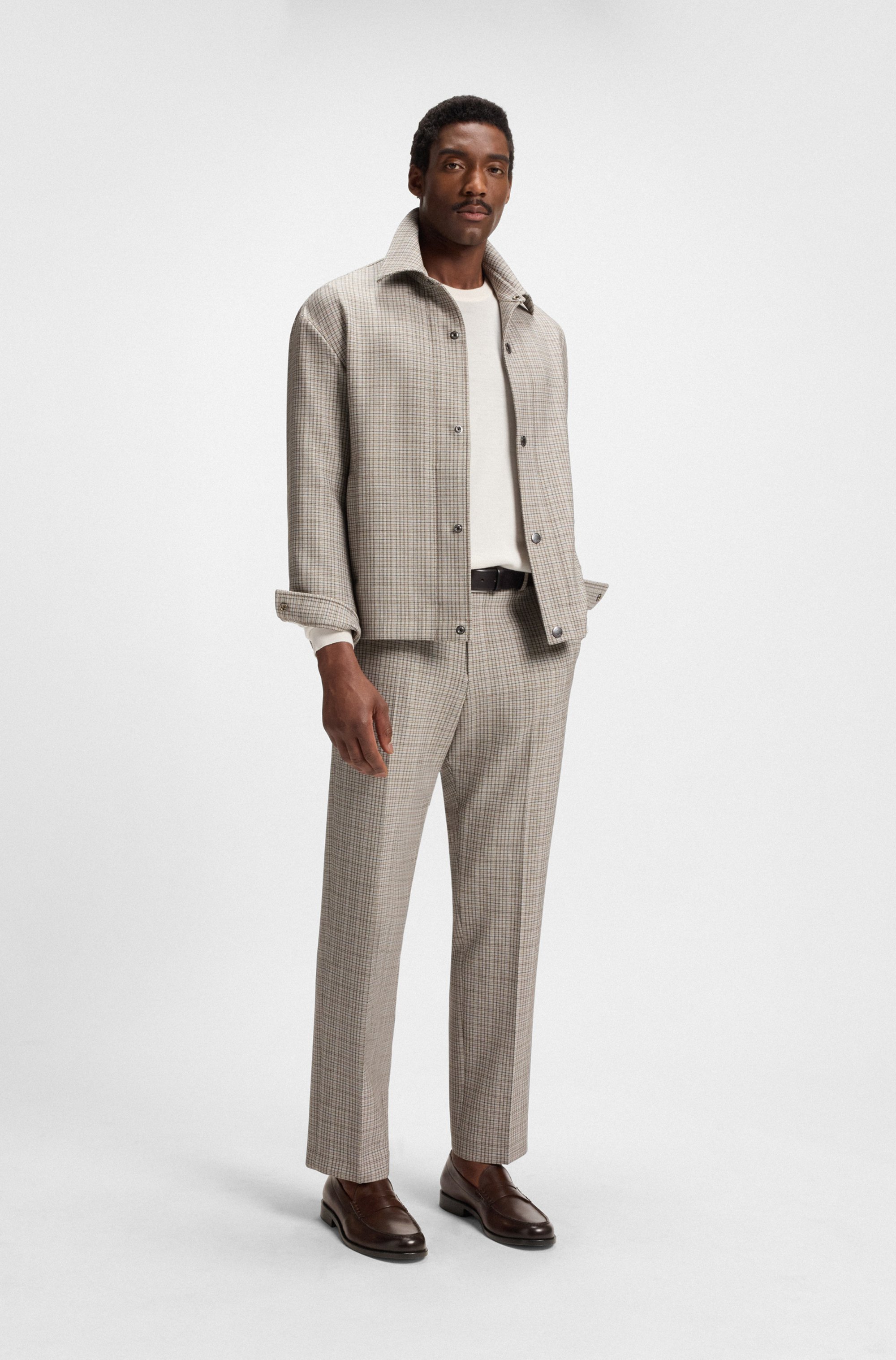 Loafers in smooth leather with penny trim