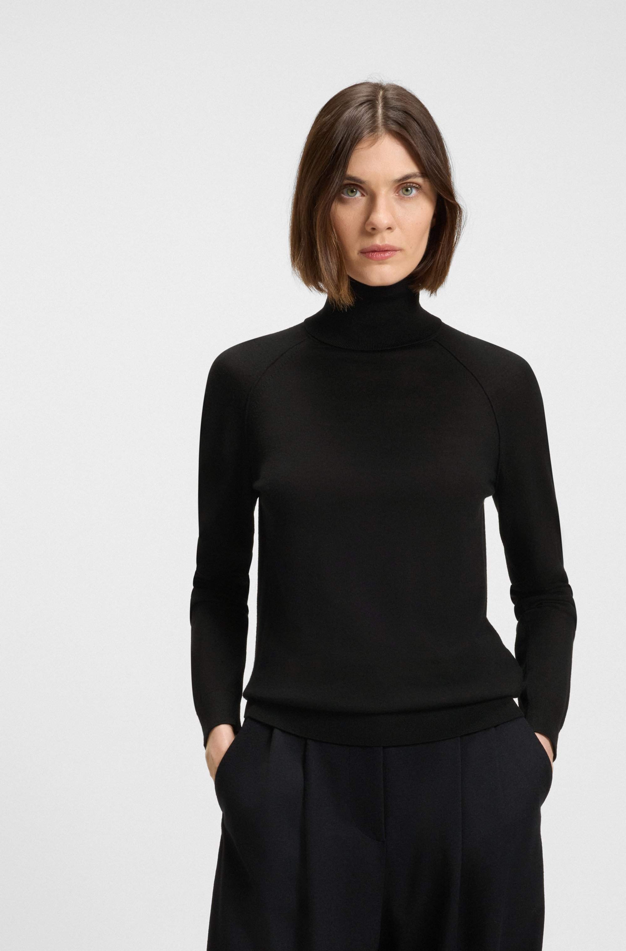 Rollneck sweater in merino wool