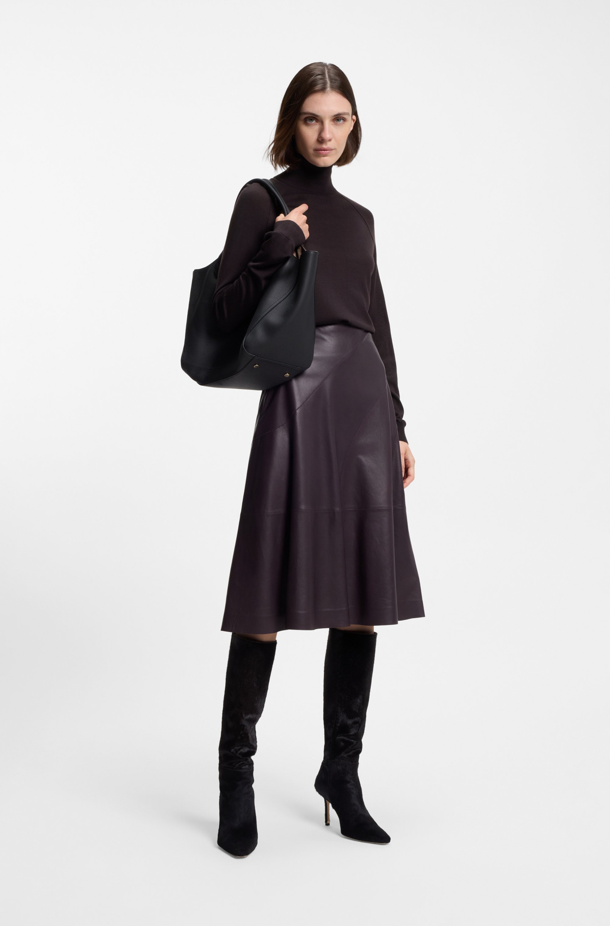 Rollneck sweater in merino wool