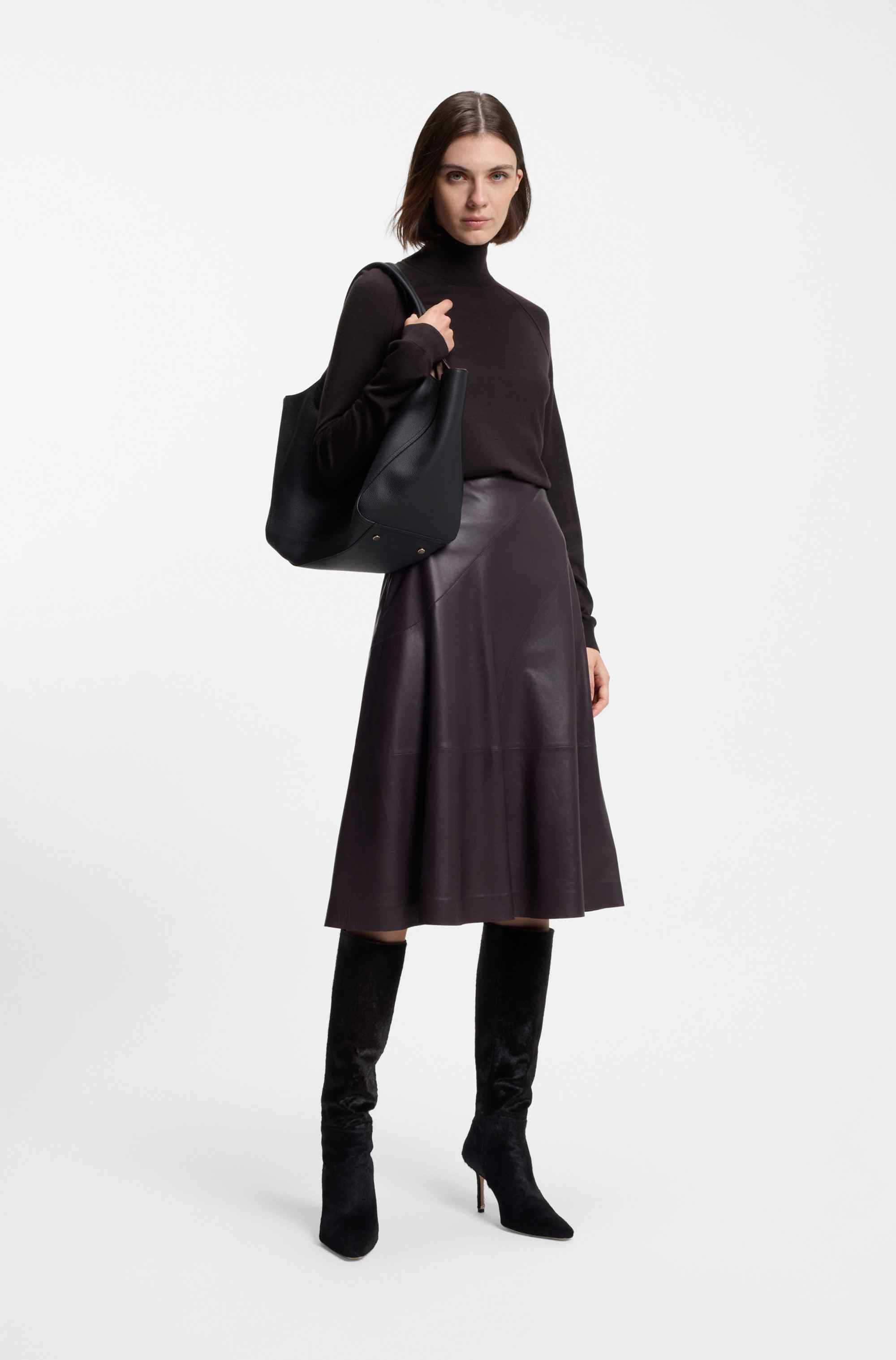 Rollneck sweater in merino wool