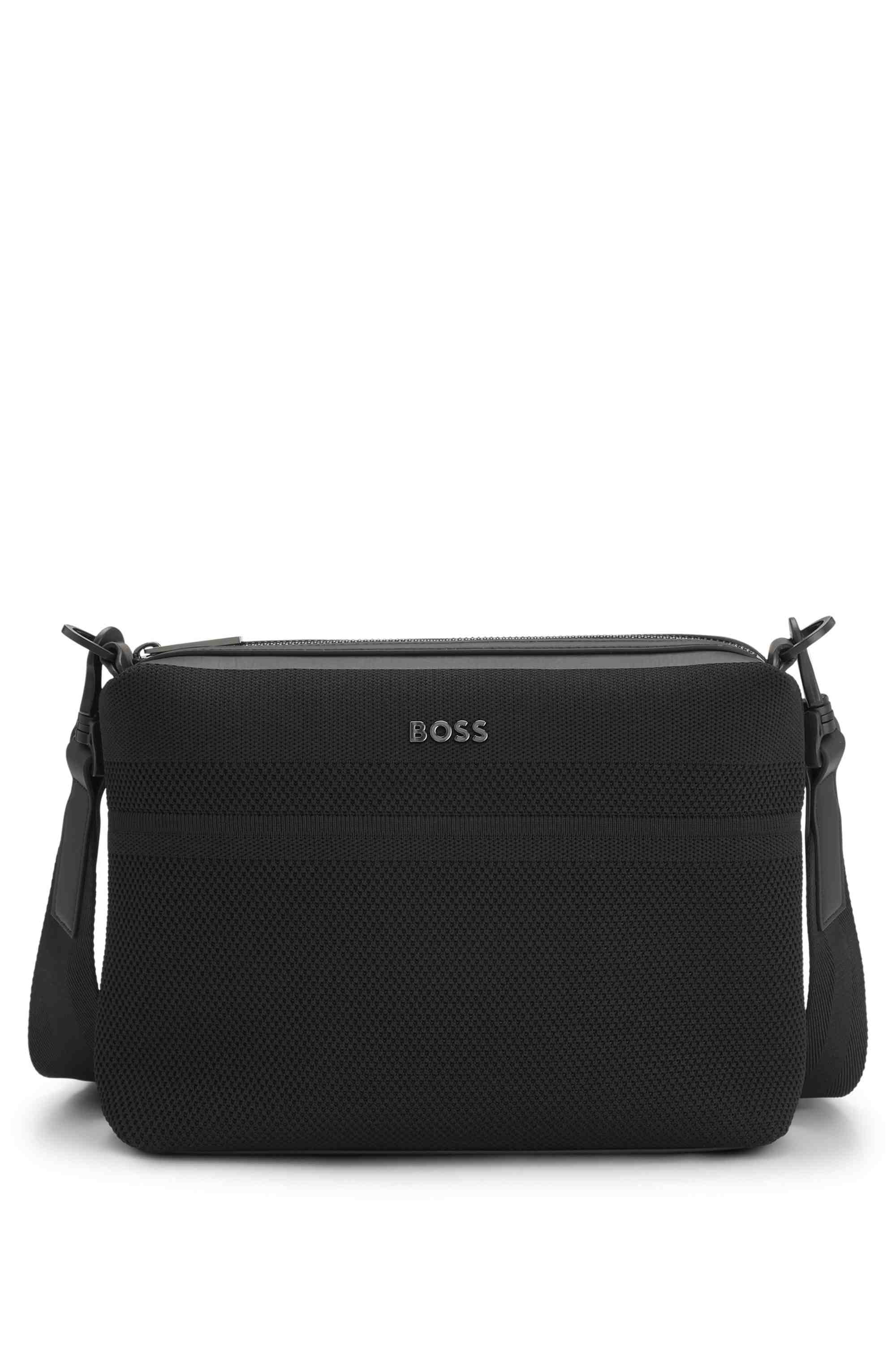 Crossbody bag with knitted structure