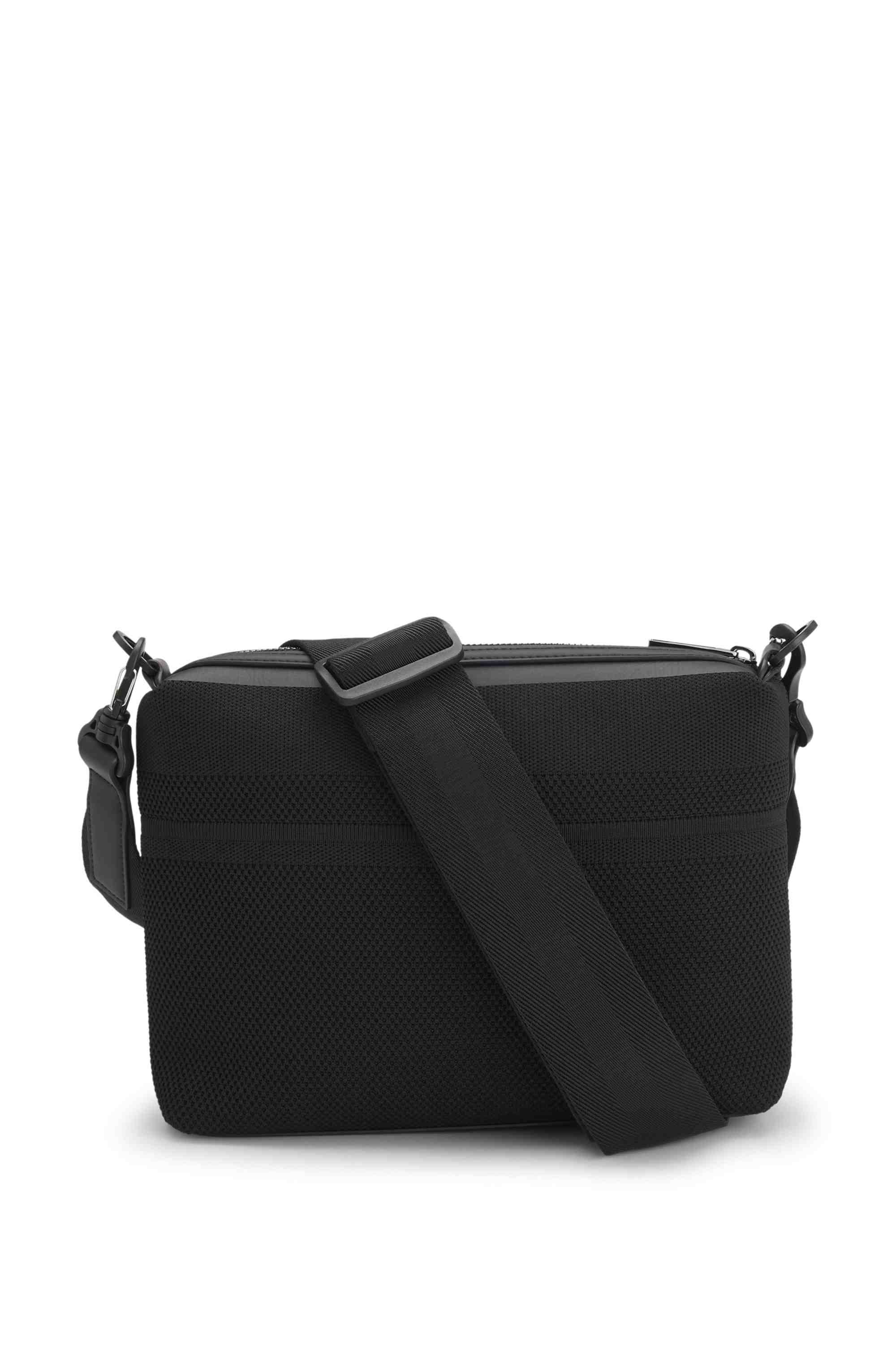 Crossbody bag with knitted structure