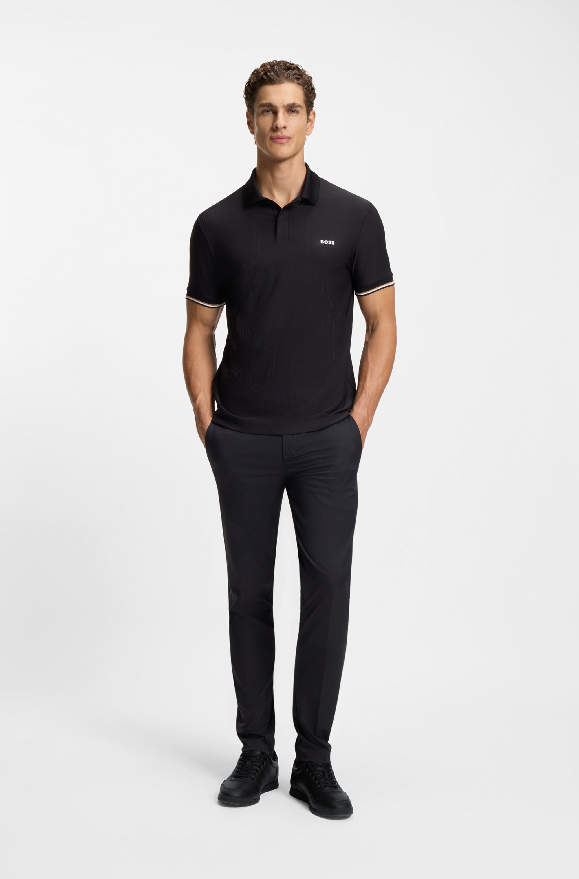 Nappa-leather trainers with gold-tone branding