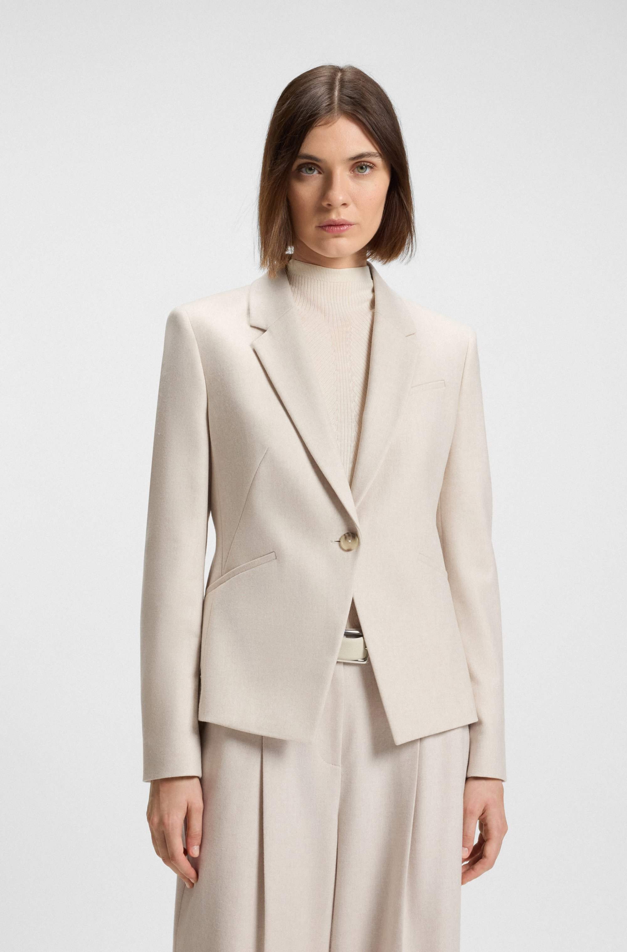 Slim-fit blazer in soft flannel