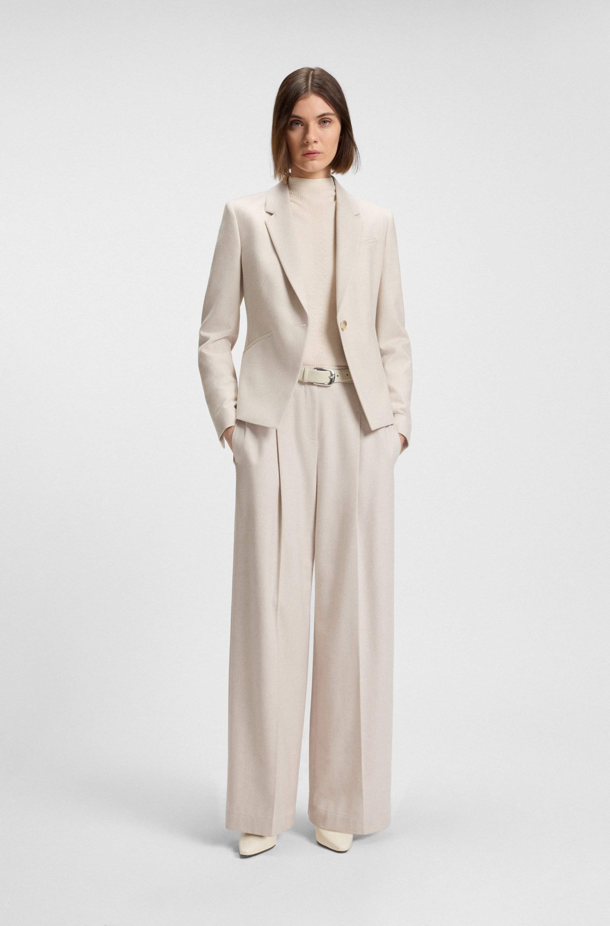 Slim-fit blazer in soft flannel