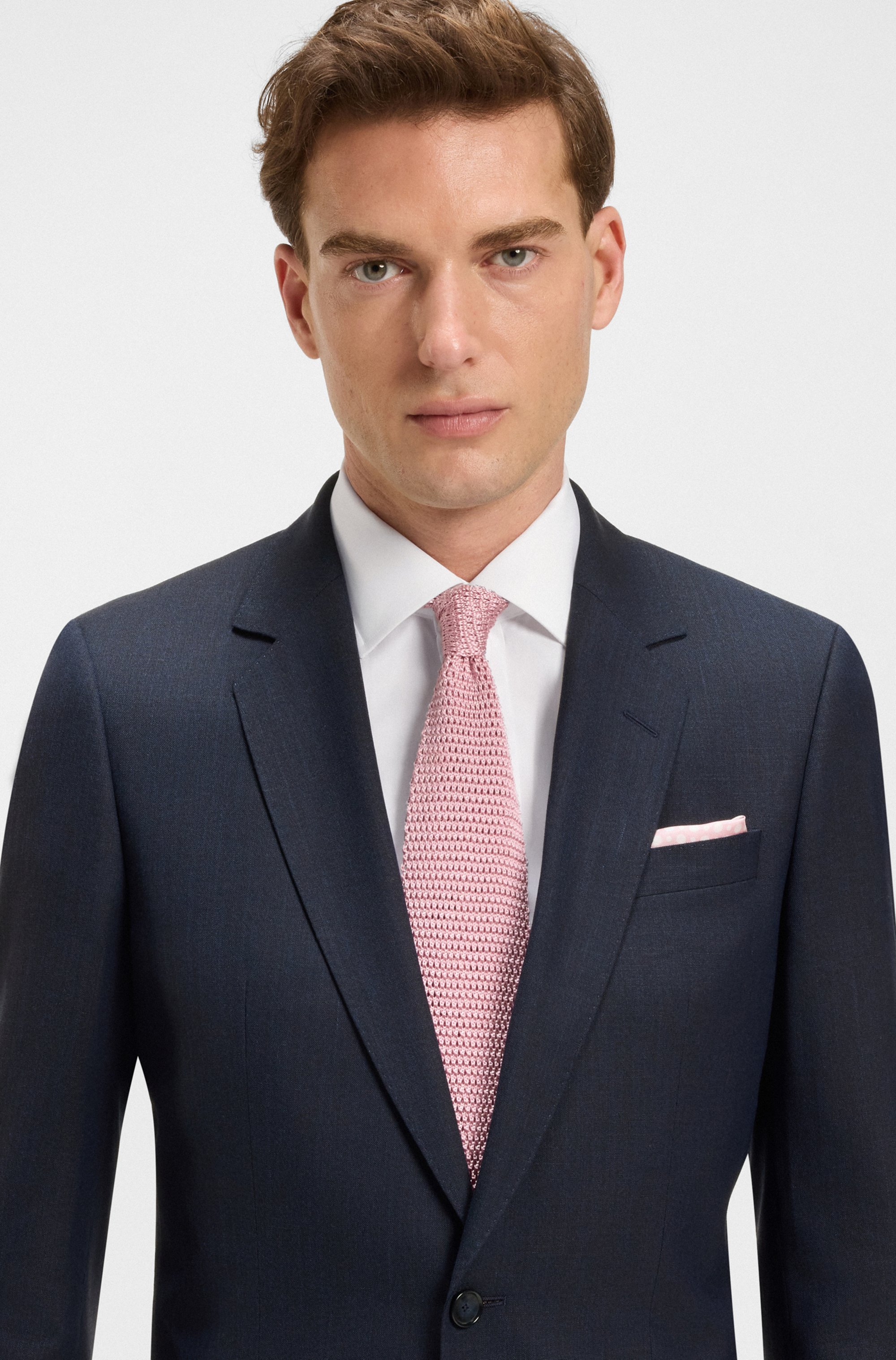 BECKHAM x BOSS slim-fit shirt in cotton poplin