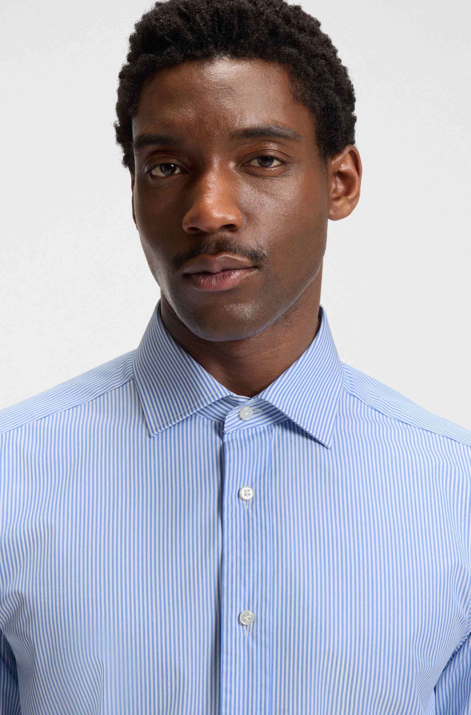 BECKHAM x BOSS slim-fit shirt in cotton poplin