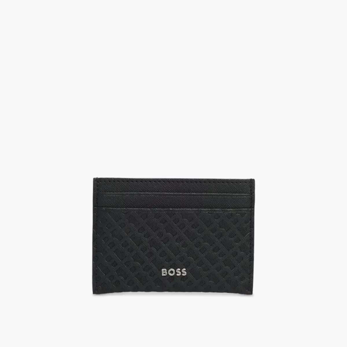 Silver Logo Monogram Card Holder