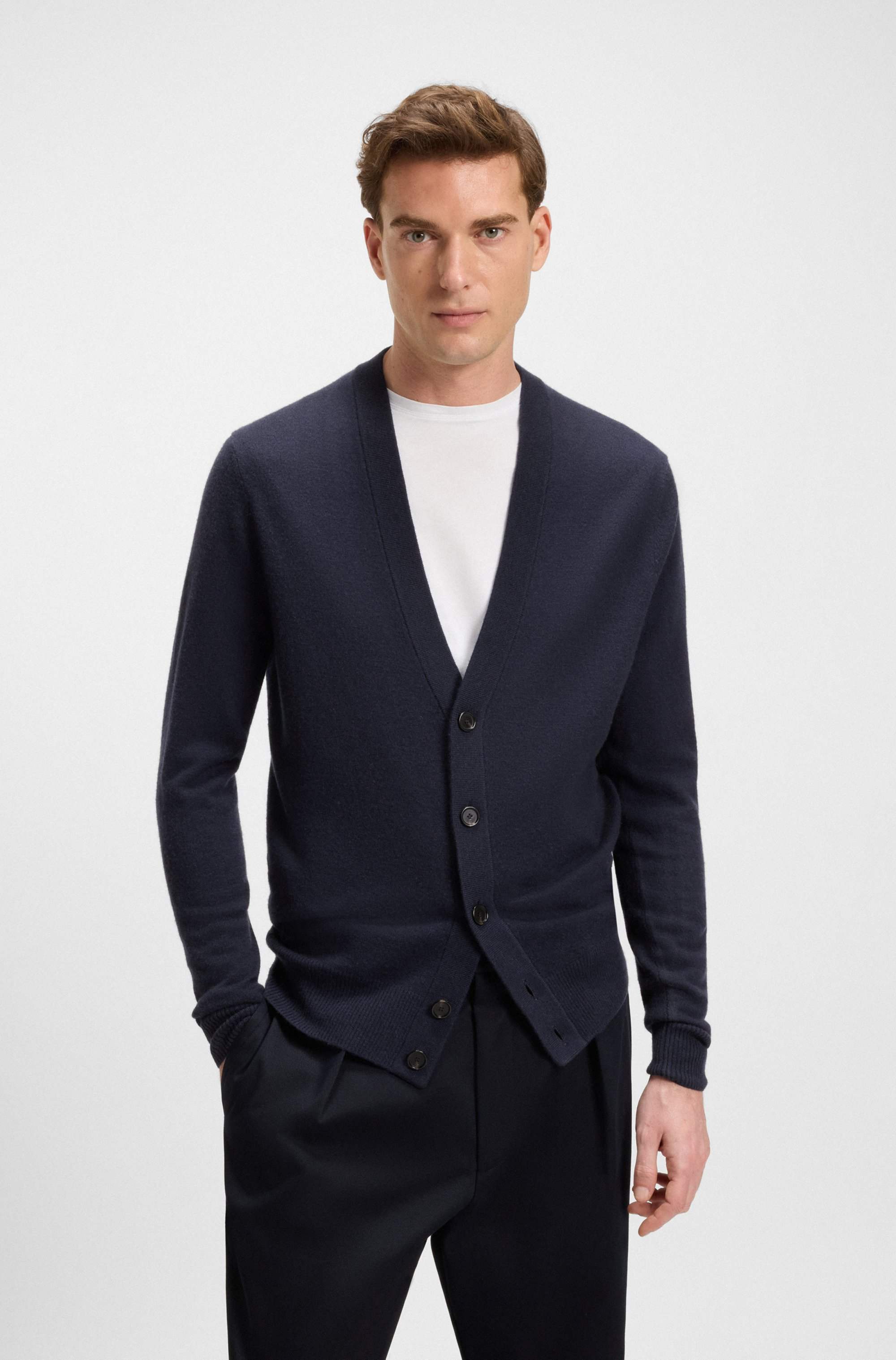BECKHAM x BOSS cardigan in 100% cashmere