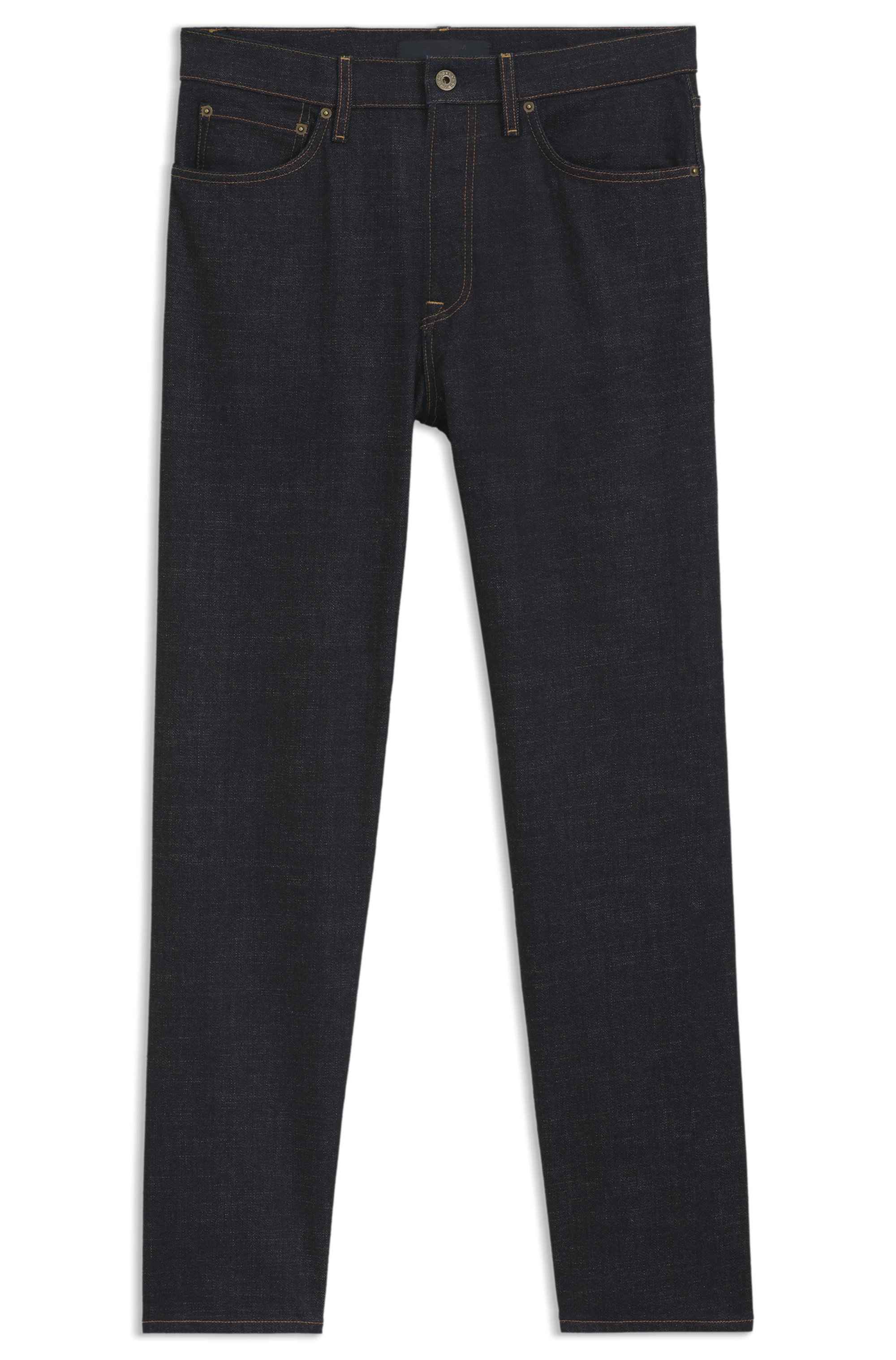 BECKHAM x BOSS regular-fit jeans in dark-blue denim
