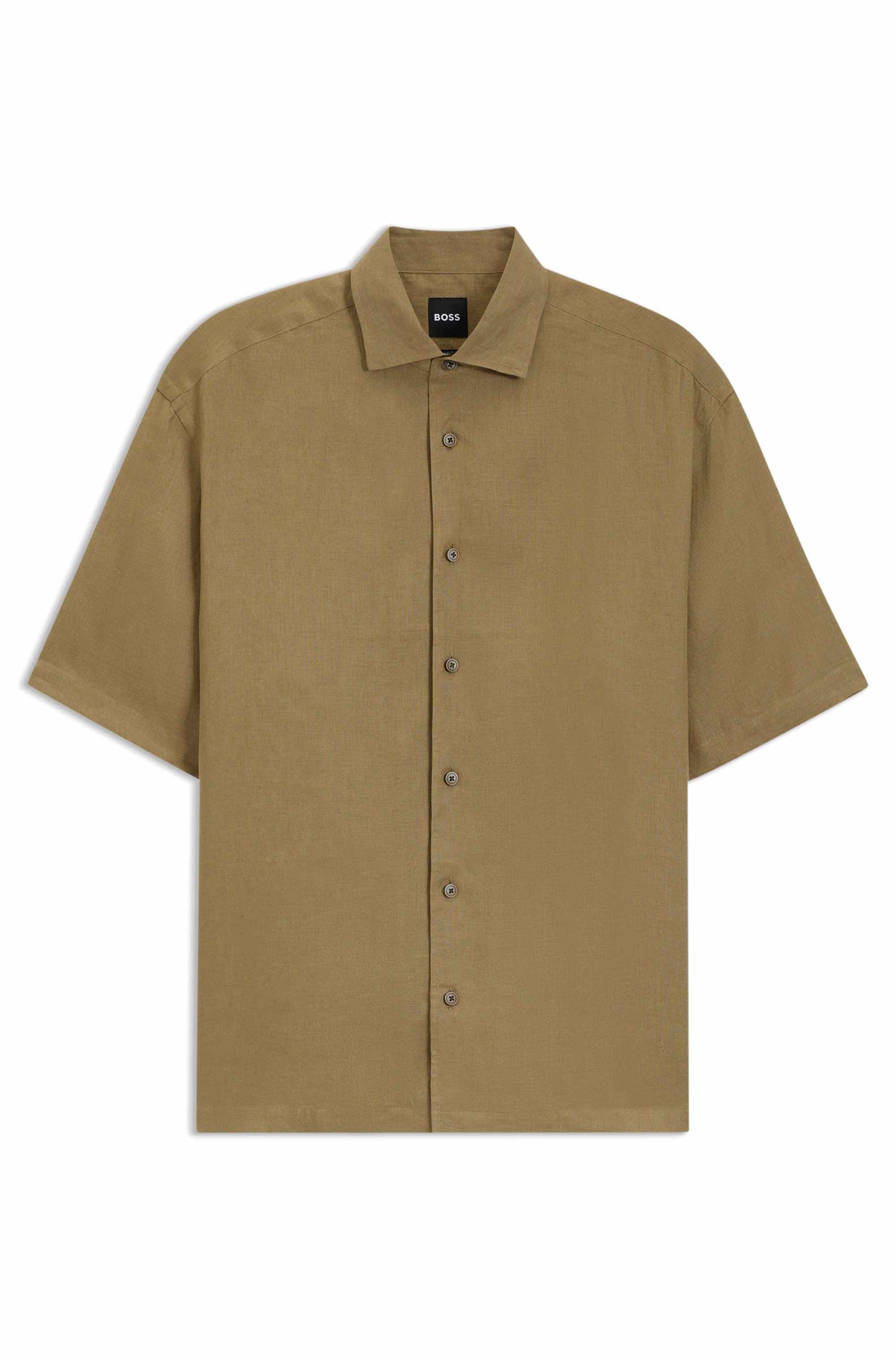 BECKHAM x BOSS relaxed-fit shirt in linen