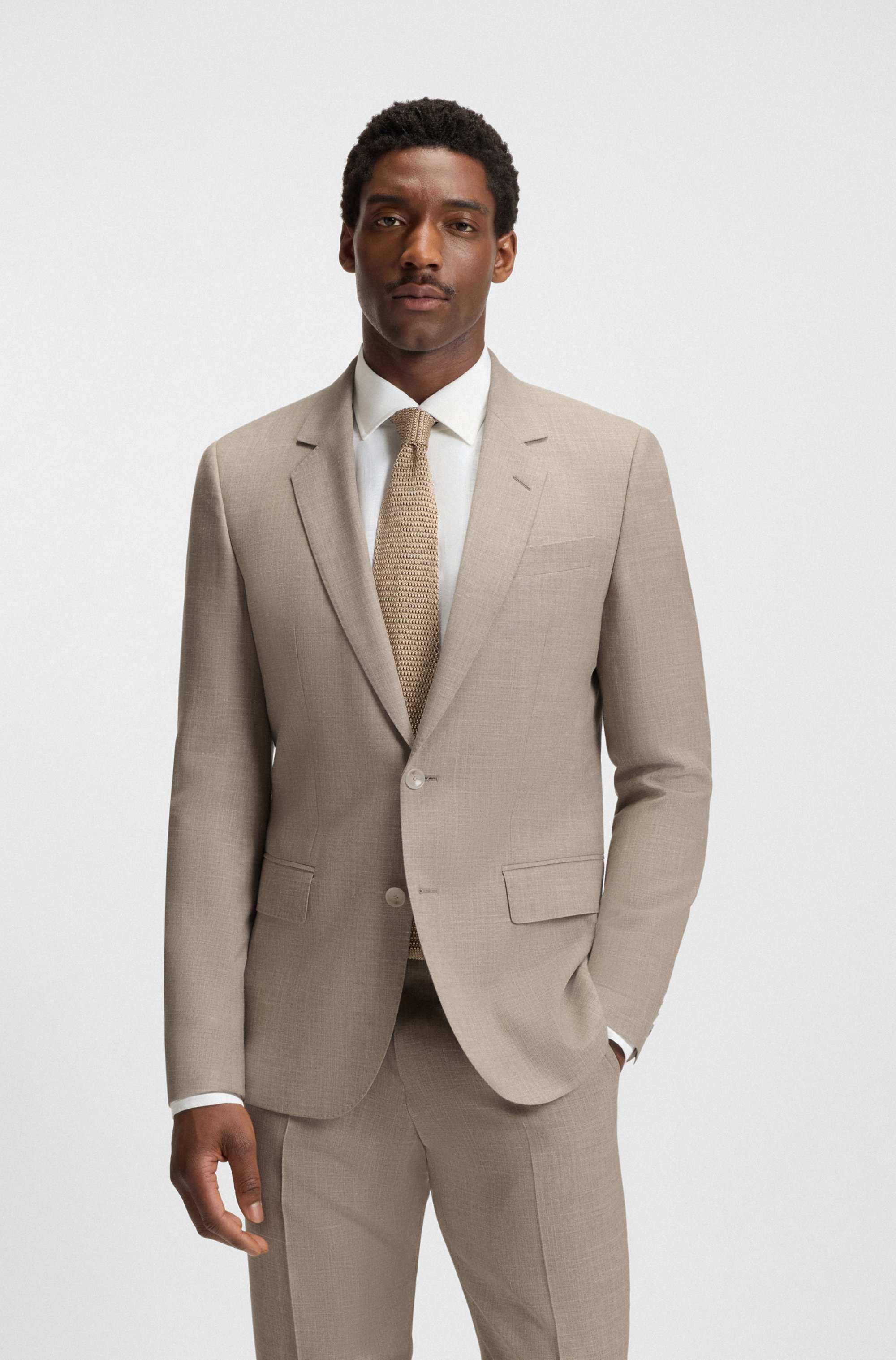 BECKHAM x BOSS two-piece slim-fit suit