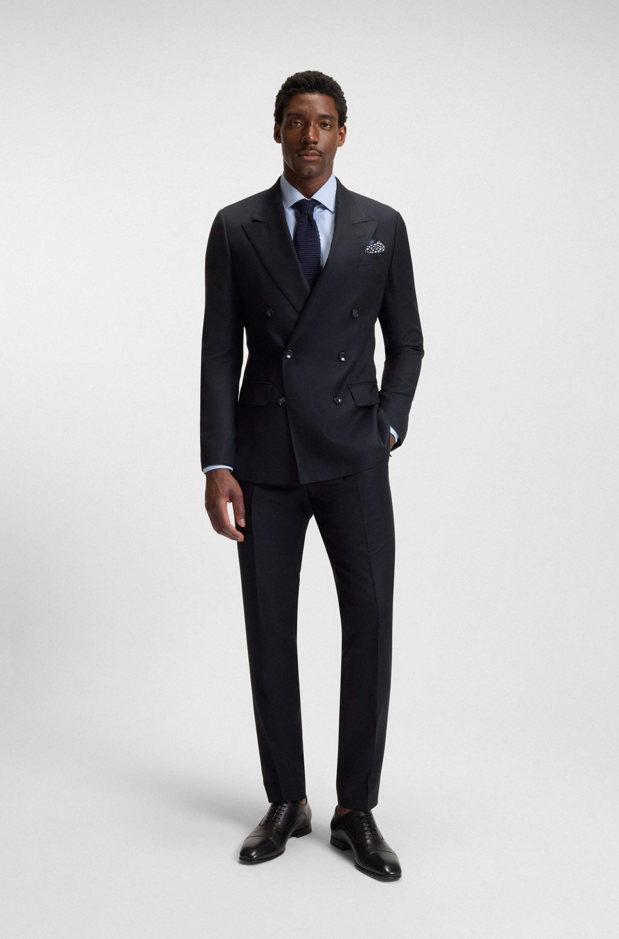 BECKHAM x BOSS two-piece slim-fit suit in wool