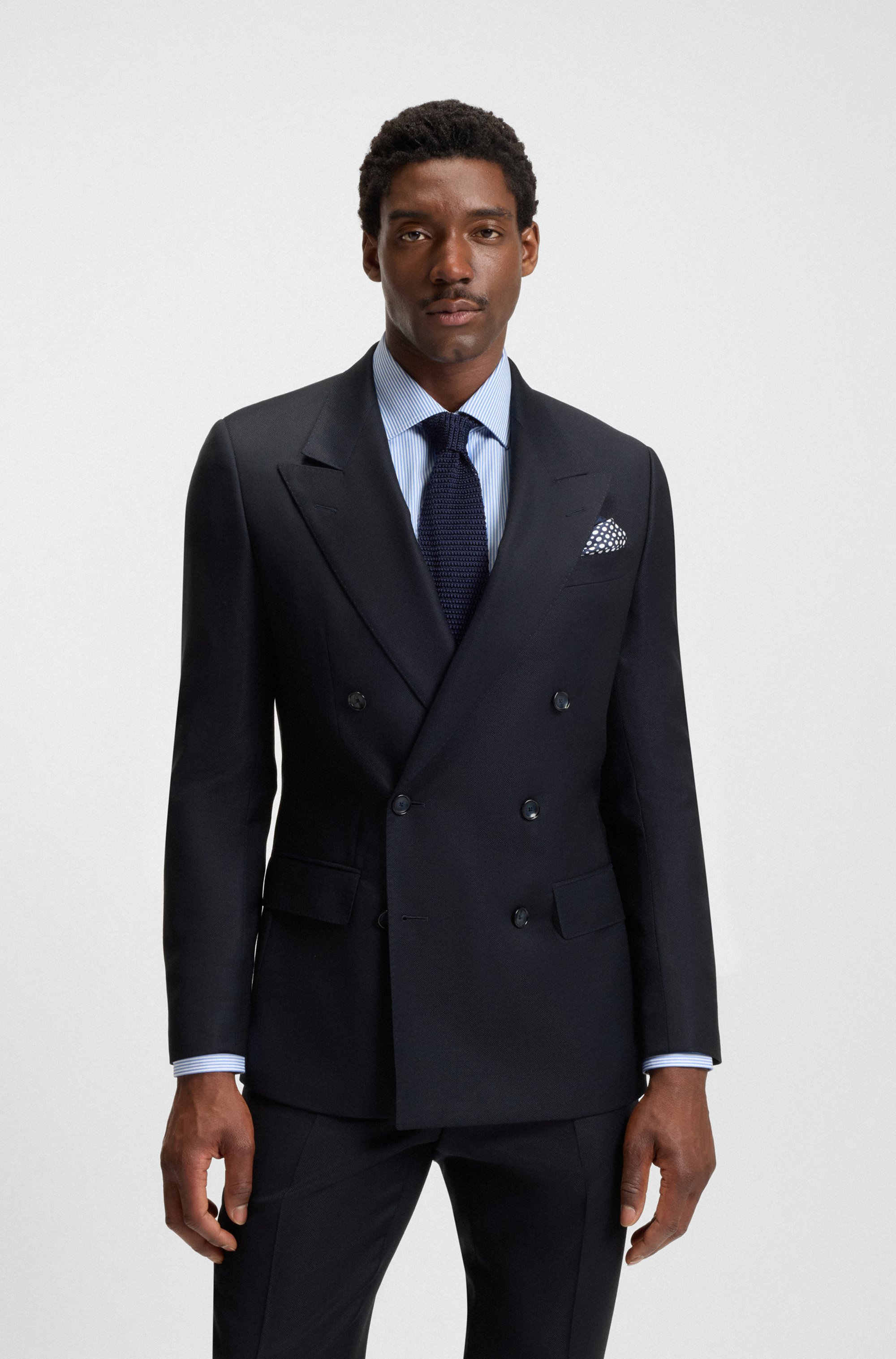 BECKHAM x BOSS two-piece slim-fit suit in wool