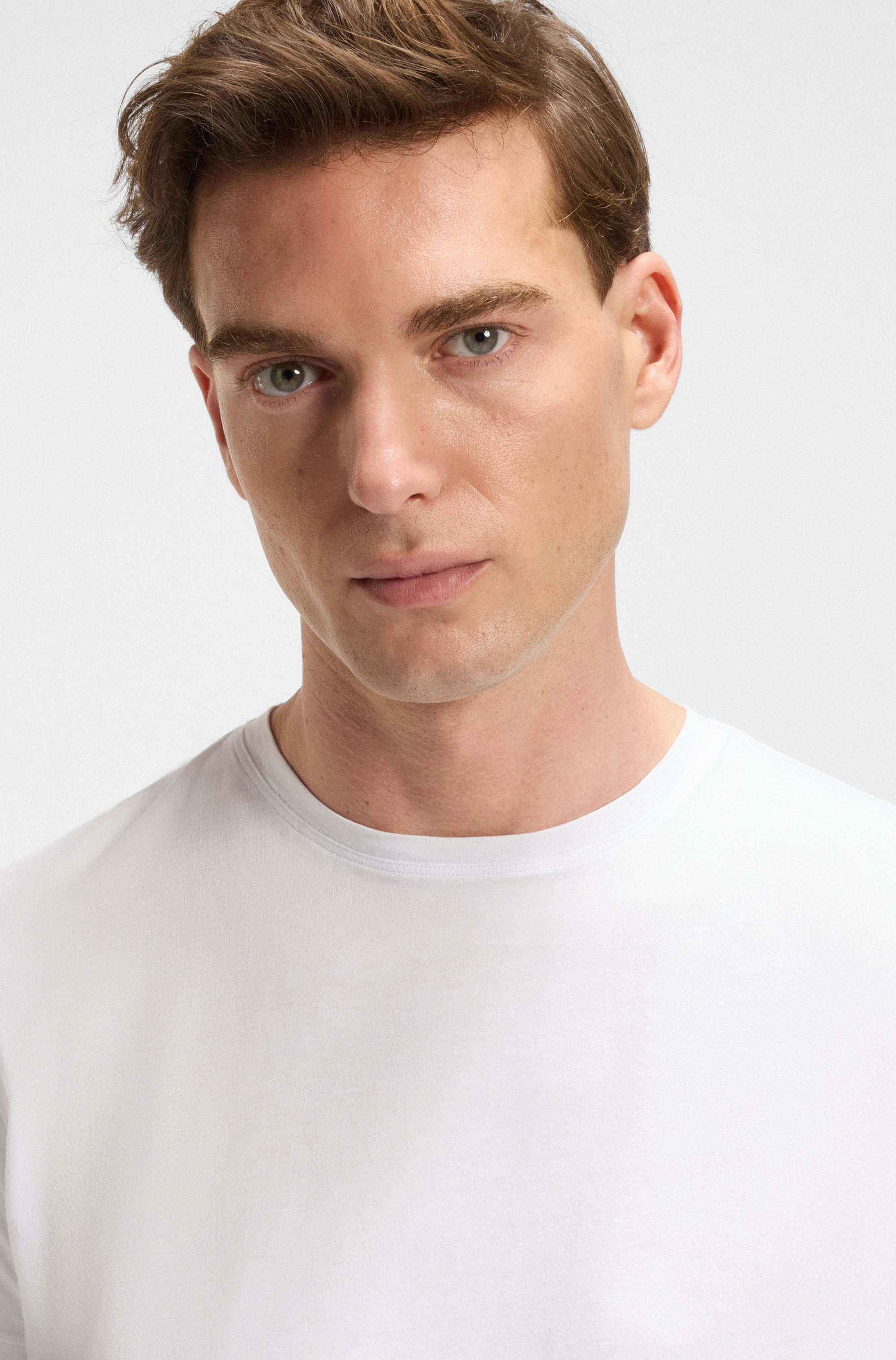 BECKHAM x BOSS T-shirt in mercerised cotton