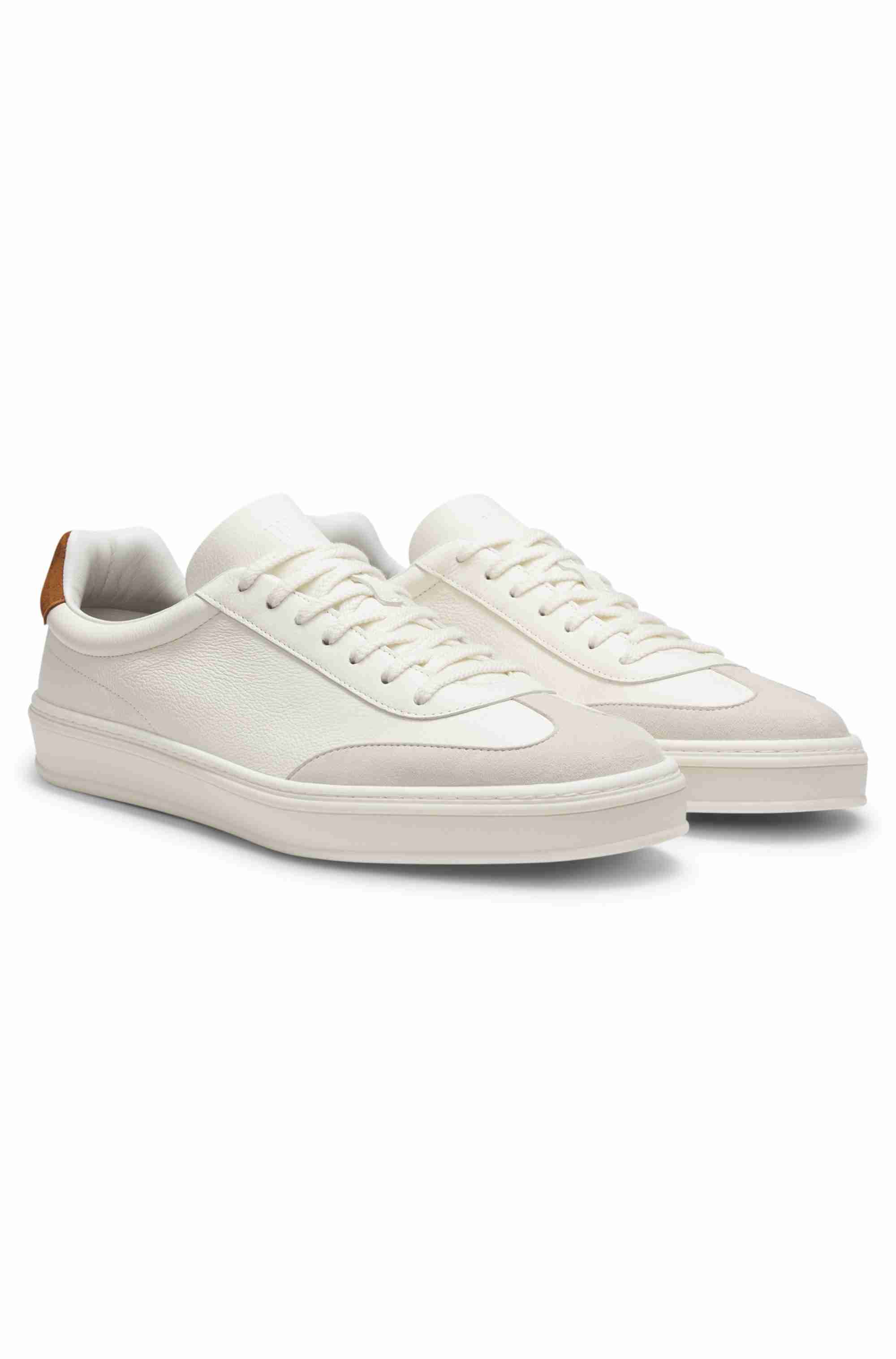 BOSS BY BECKHAM trainers in leather and suede