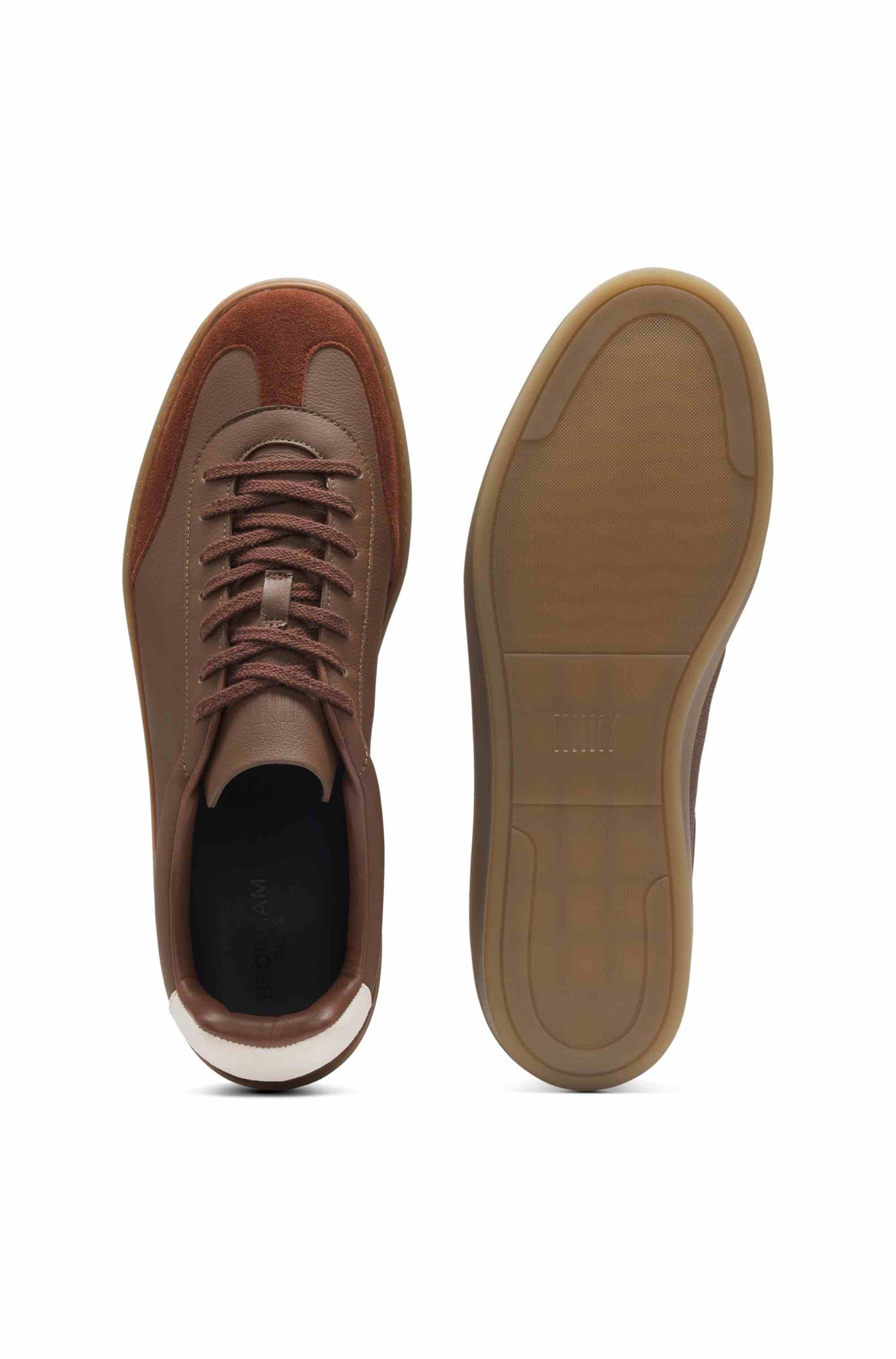 BOSS BY BECKHAM trainers in leather and suede