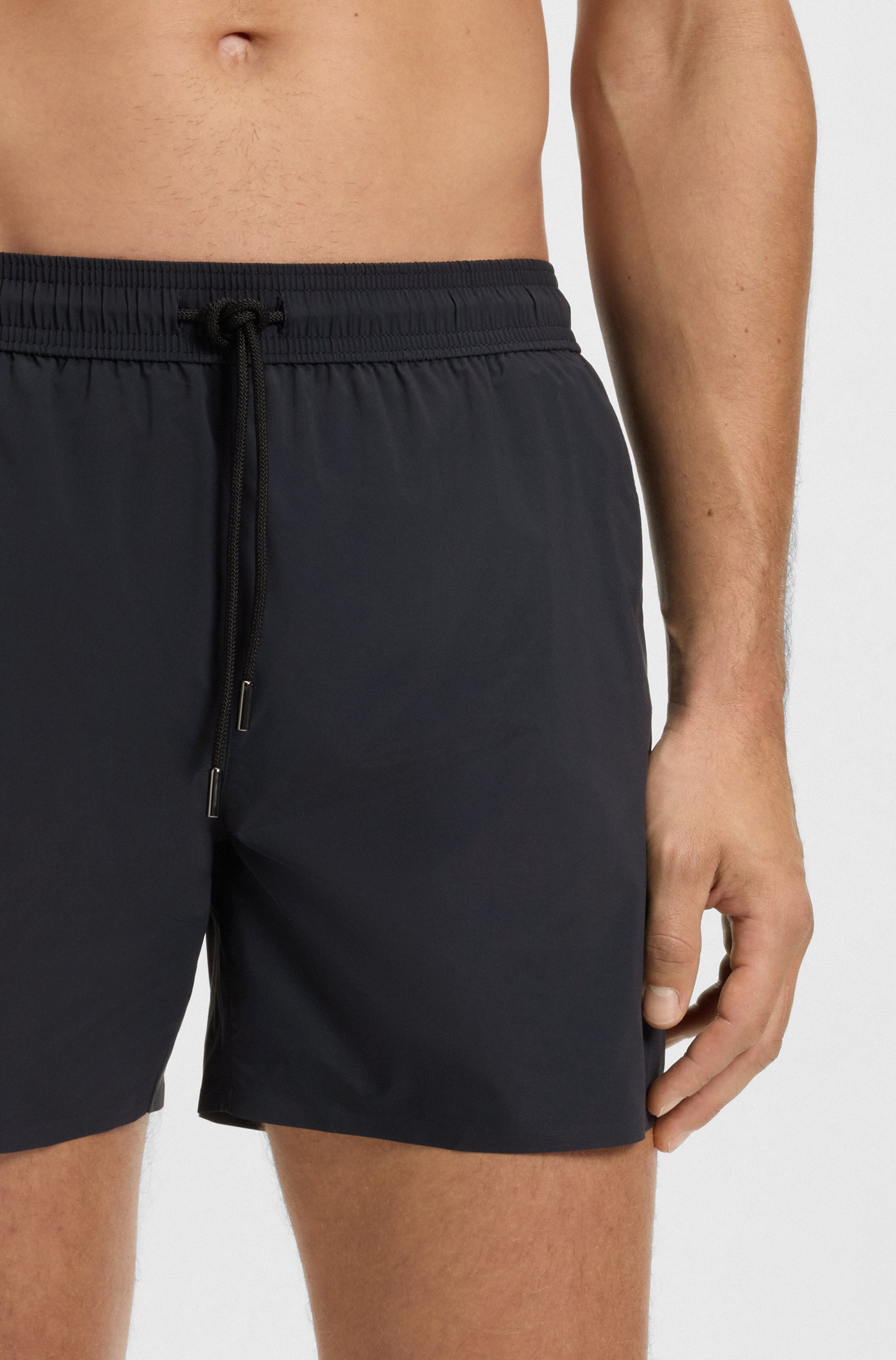 BECKHAM x BOSS swim shorts in soft-touch fabric