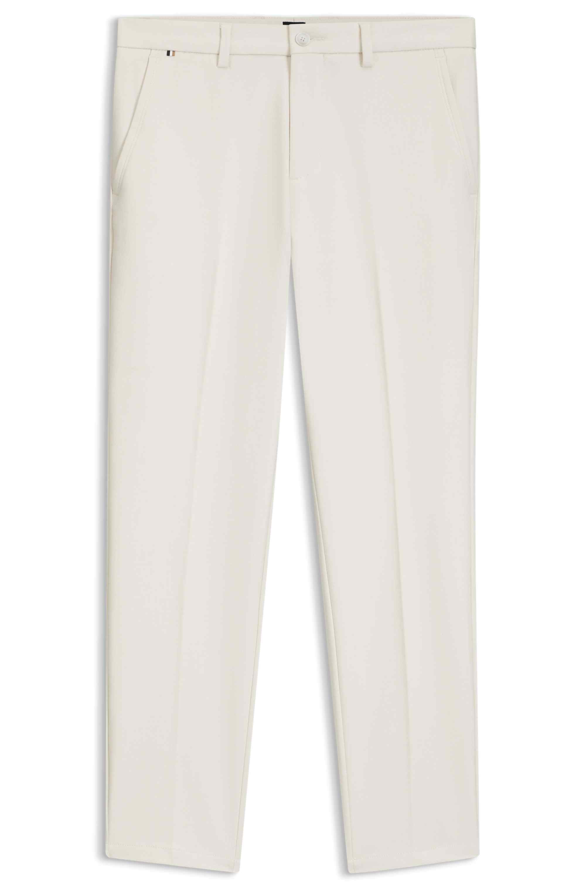 Slim-fit trousers in brushed herringbone