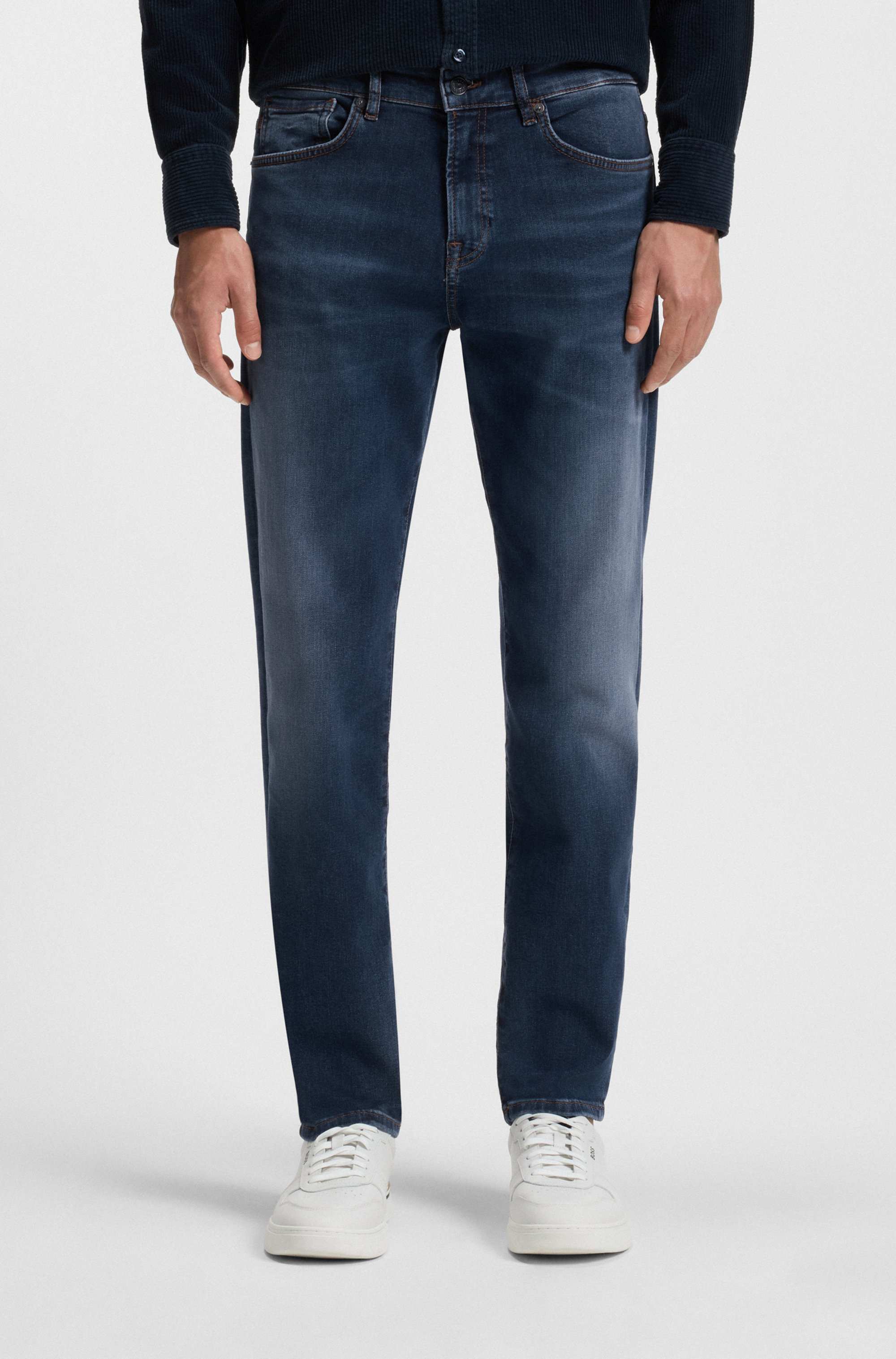 Maine regular-fit jeans in blue soft-motion denim