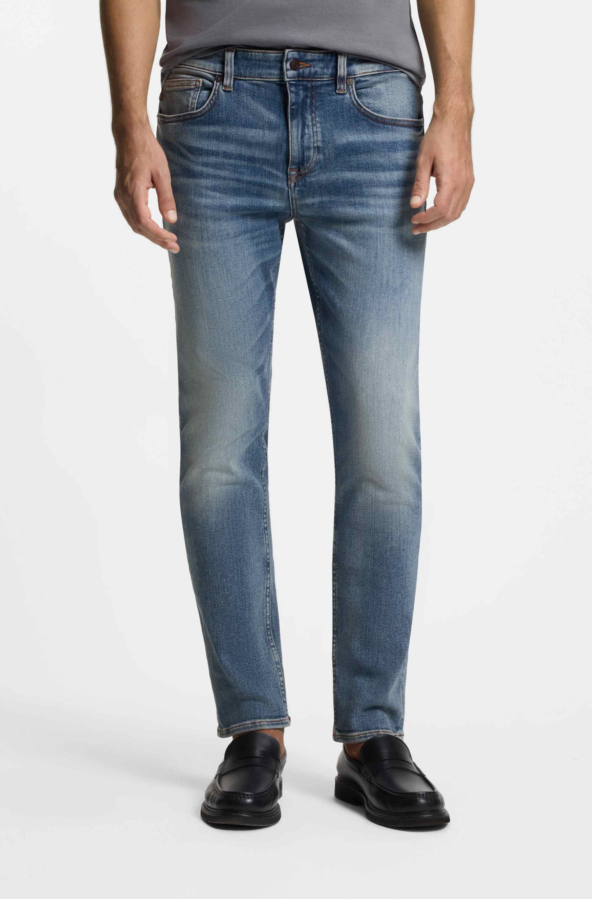 Delaware slim-fit jeans in blue soft-motion denim