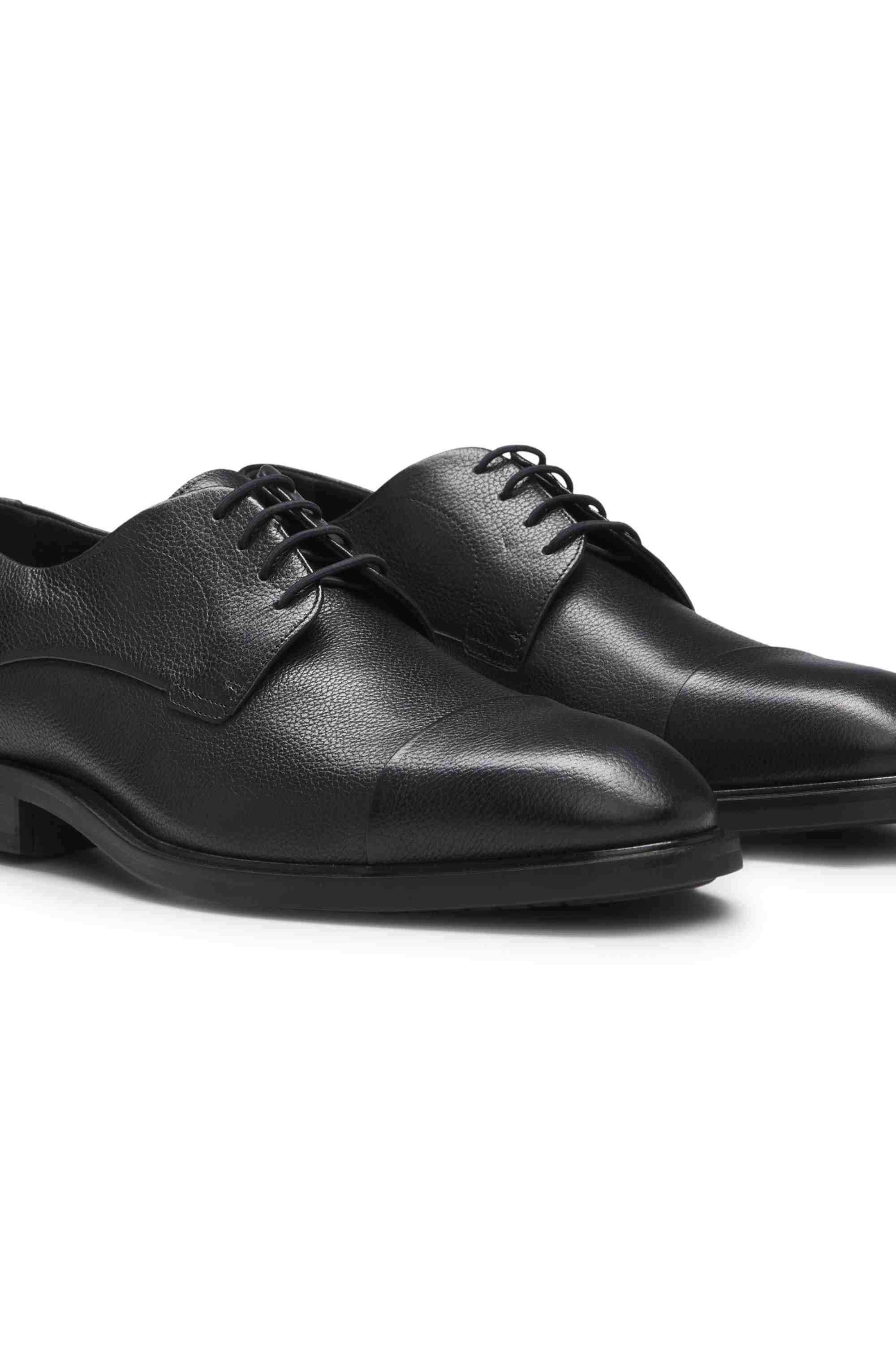 Cap-toe Derby shoes in grained leather