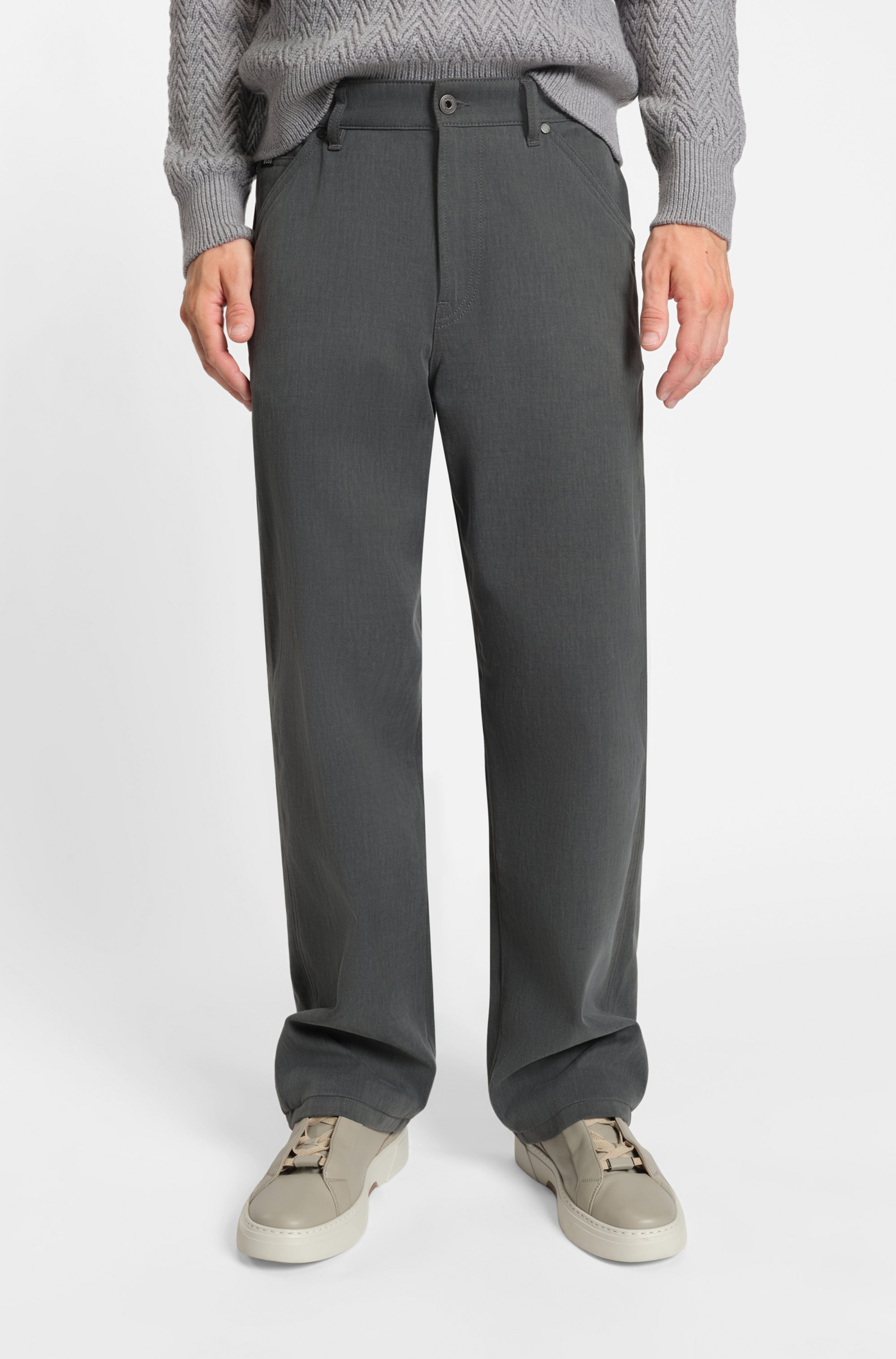 Melange jeans in cotton denim