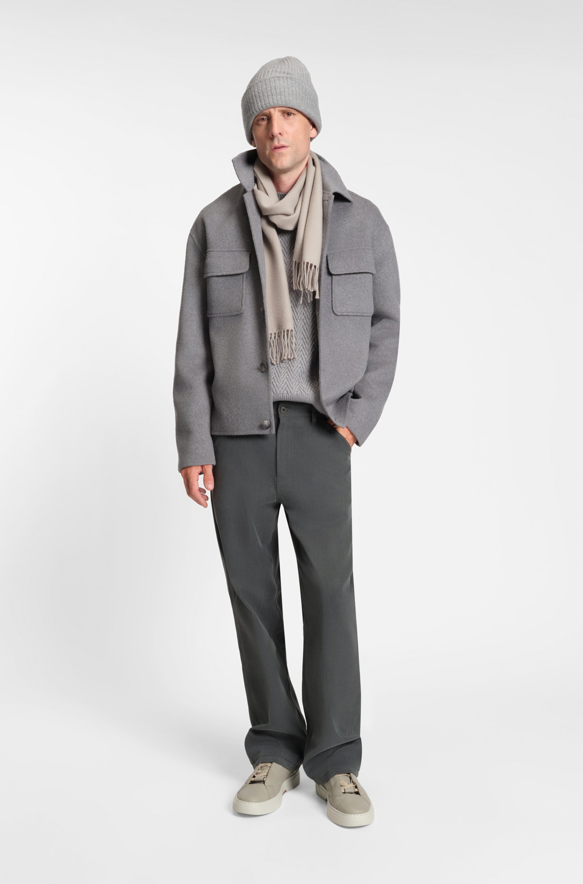 Melange jeans in cotton denim