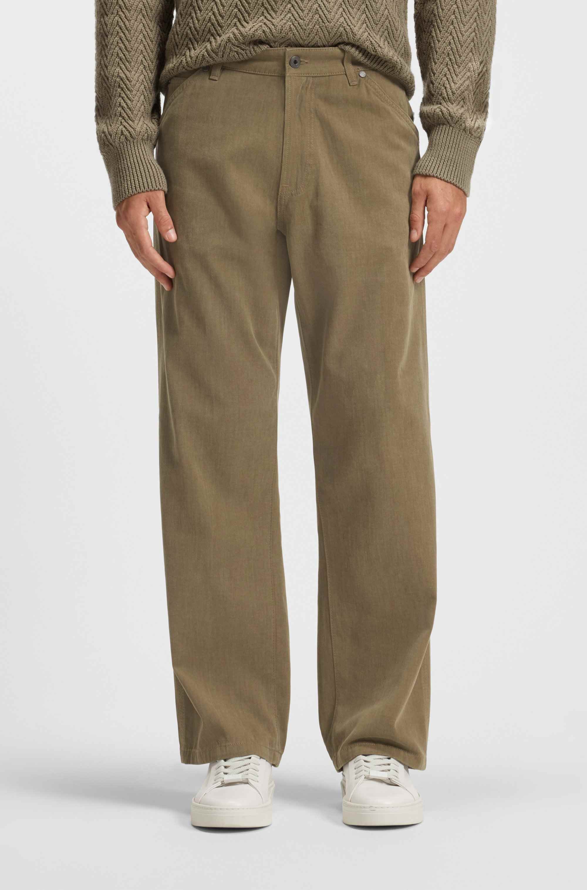 Melange jeans in cotton denim