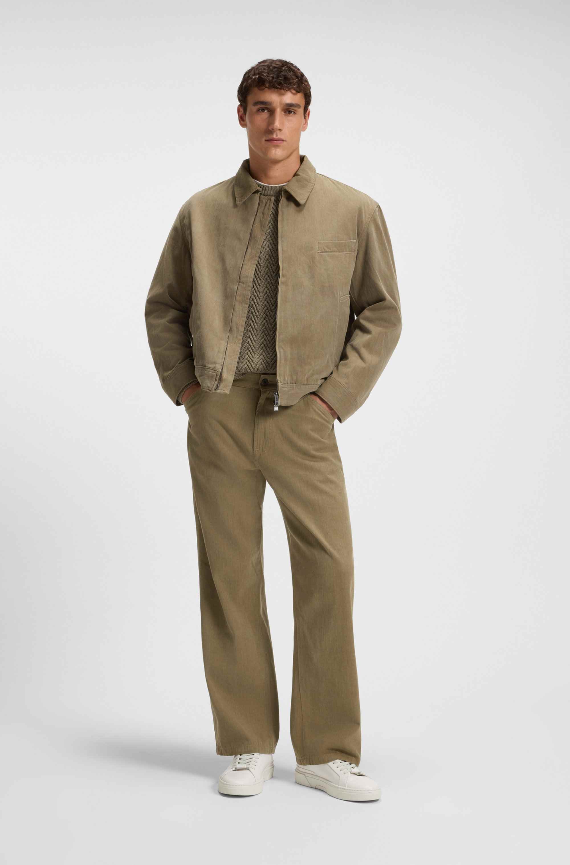 Melange jeans in cotton denim