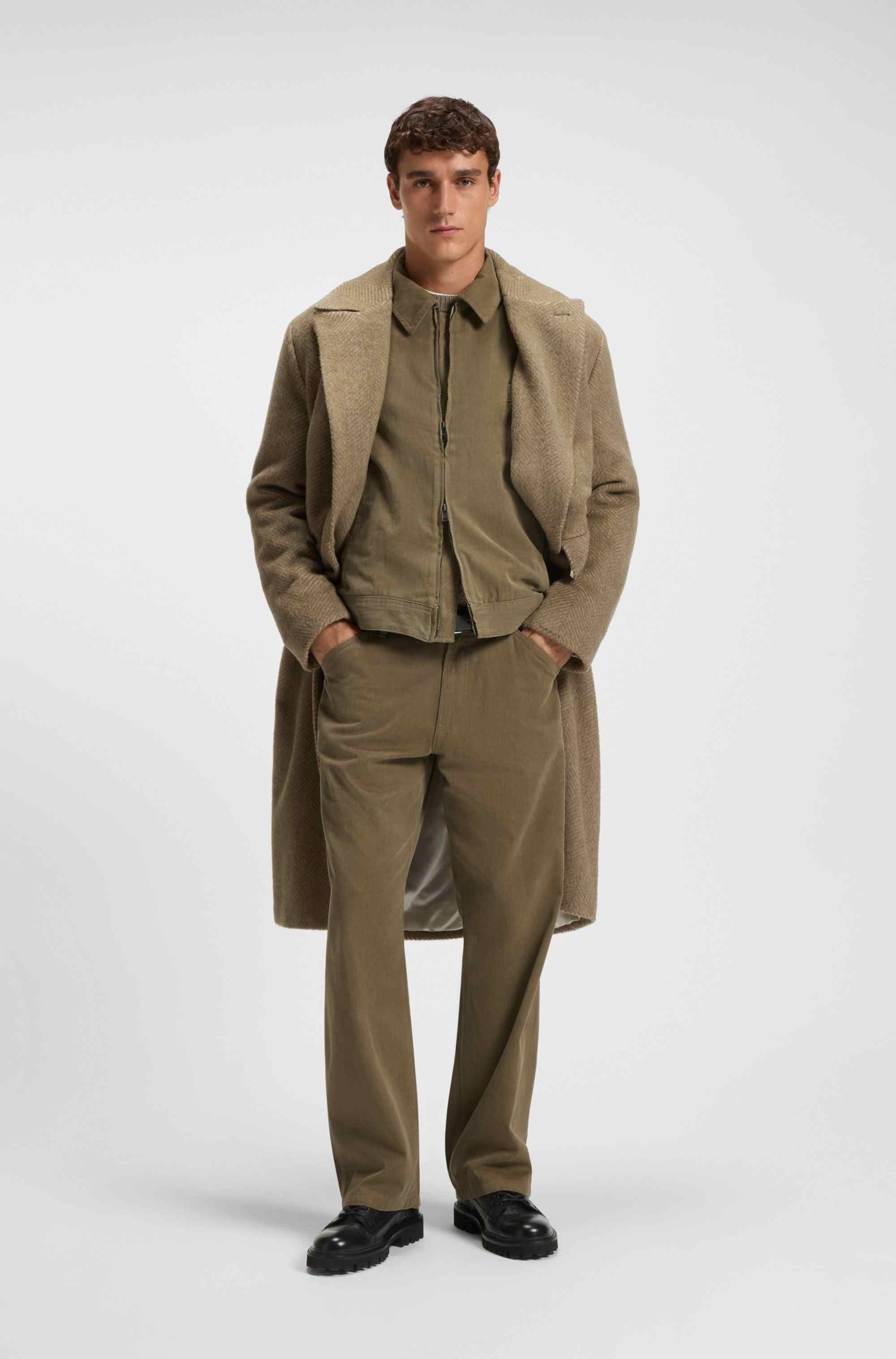 Denim jacket in melange cotton