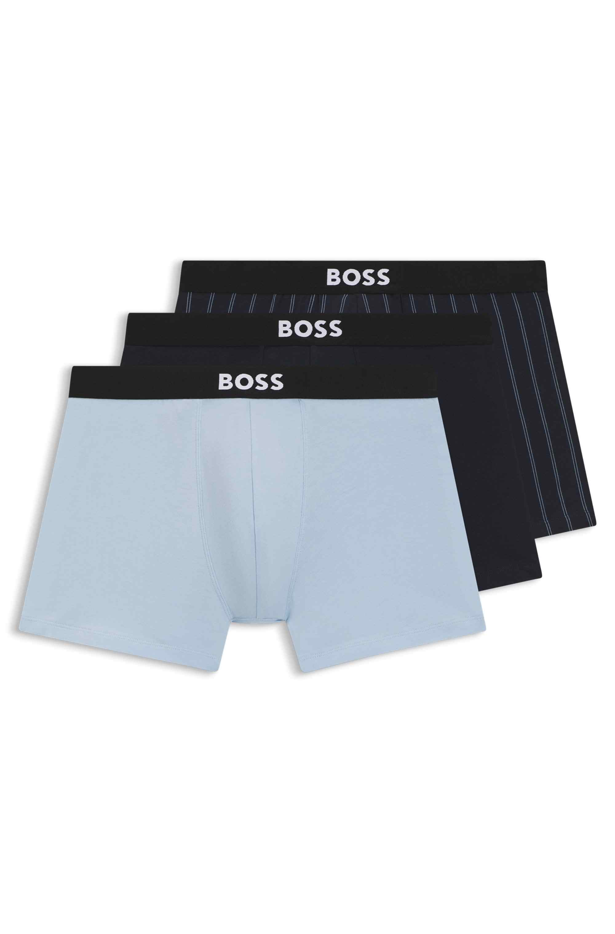 Three-pack of boxer briefs in stretch cotton