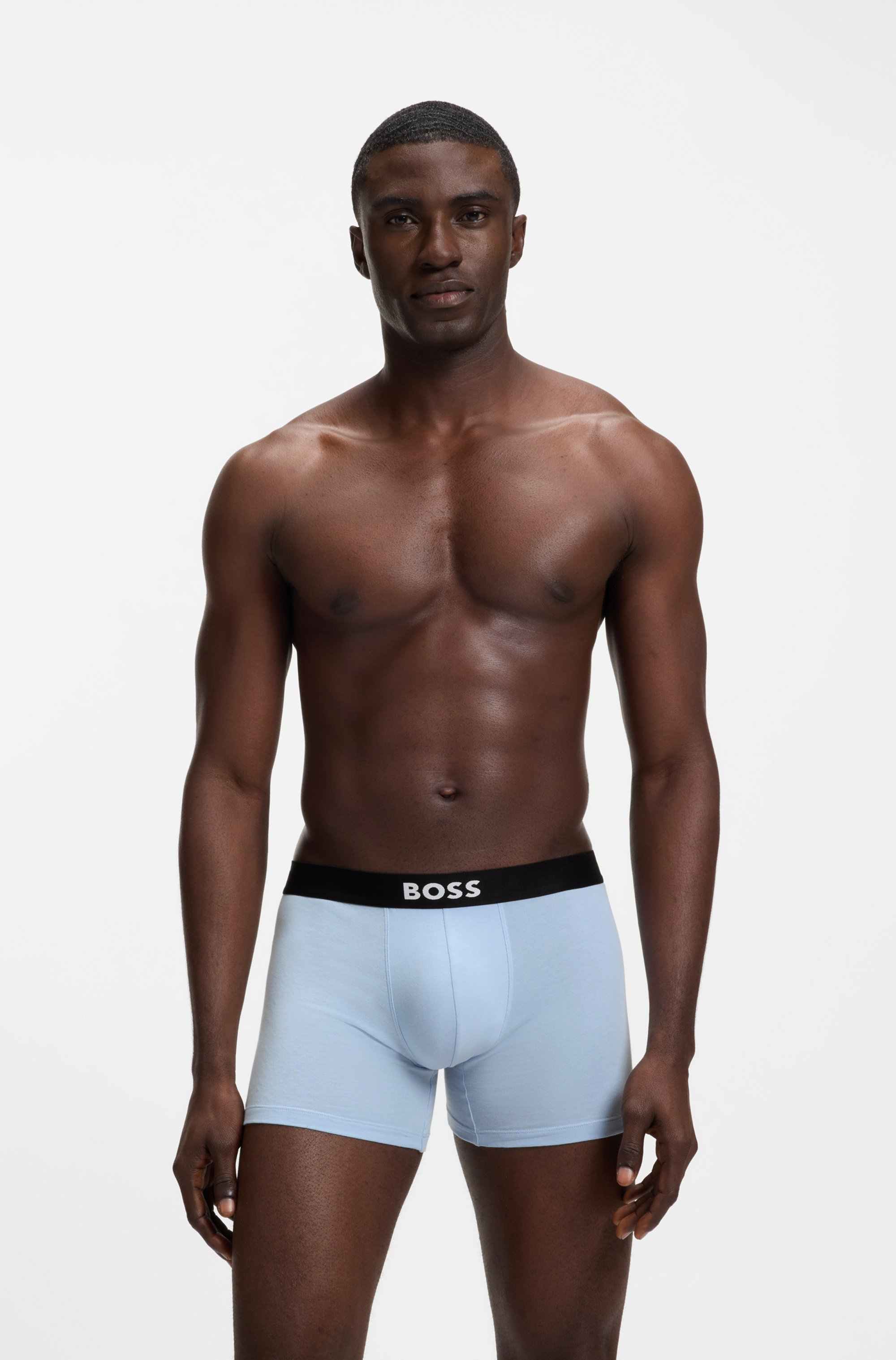 Three-pack of boxer briefs in stretch cotton