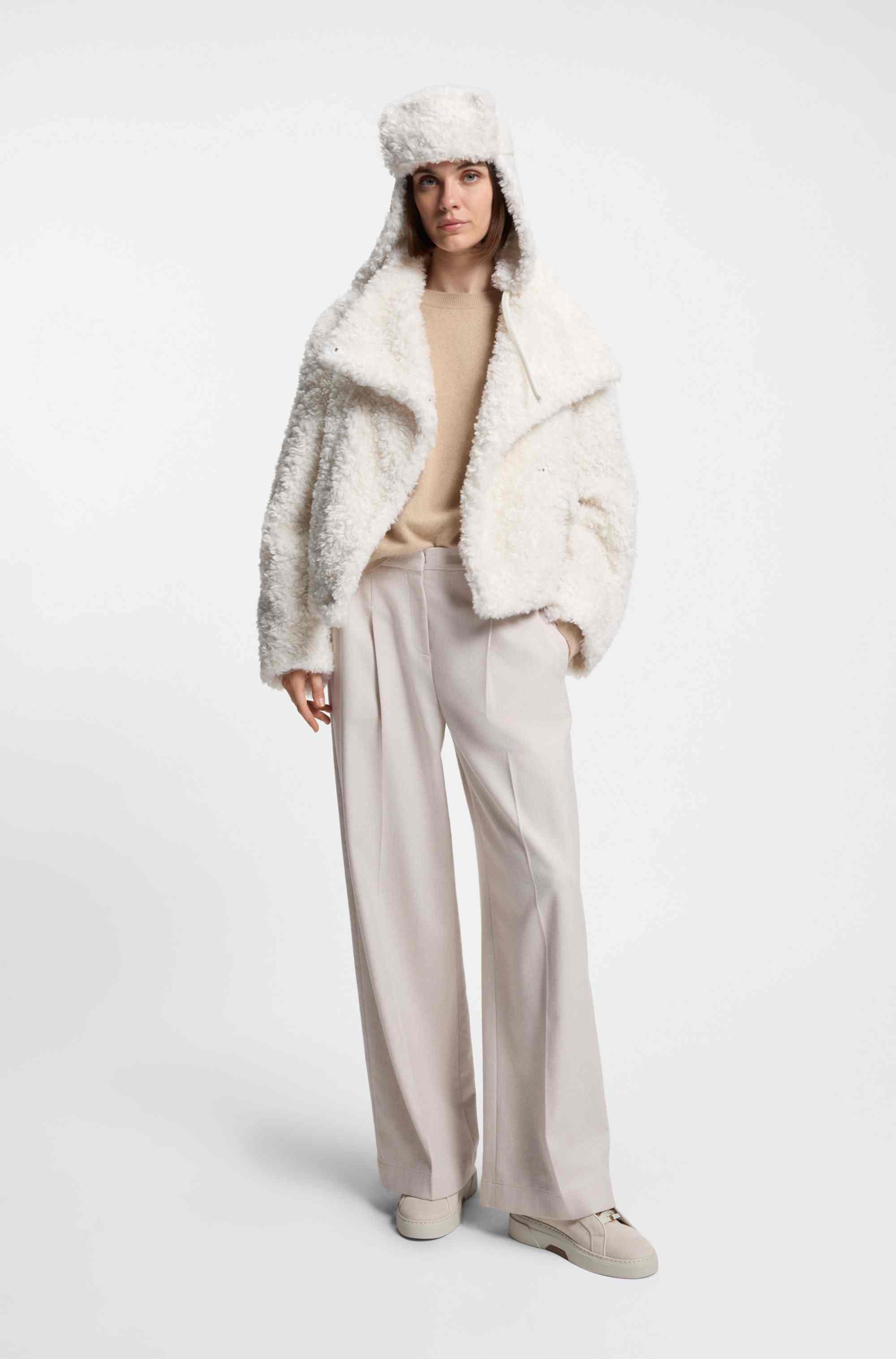 BOSS x Steiff teddy coat in a relaxed fit