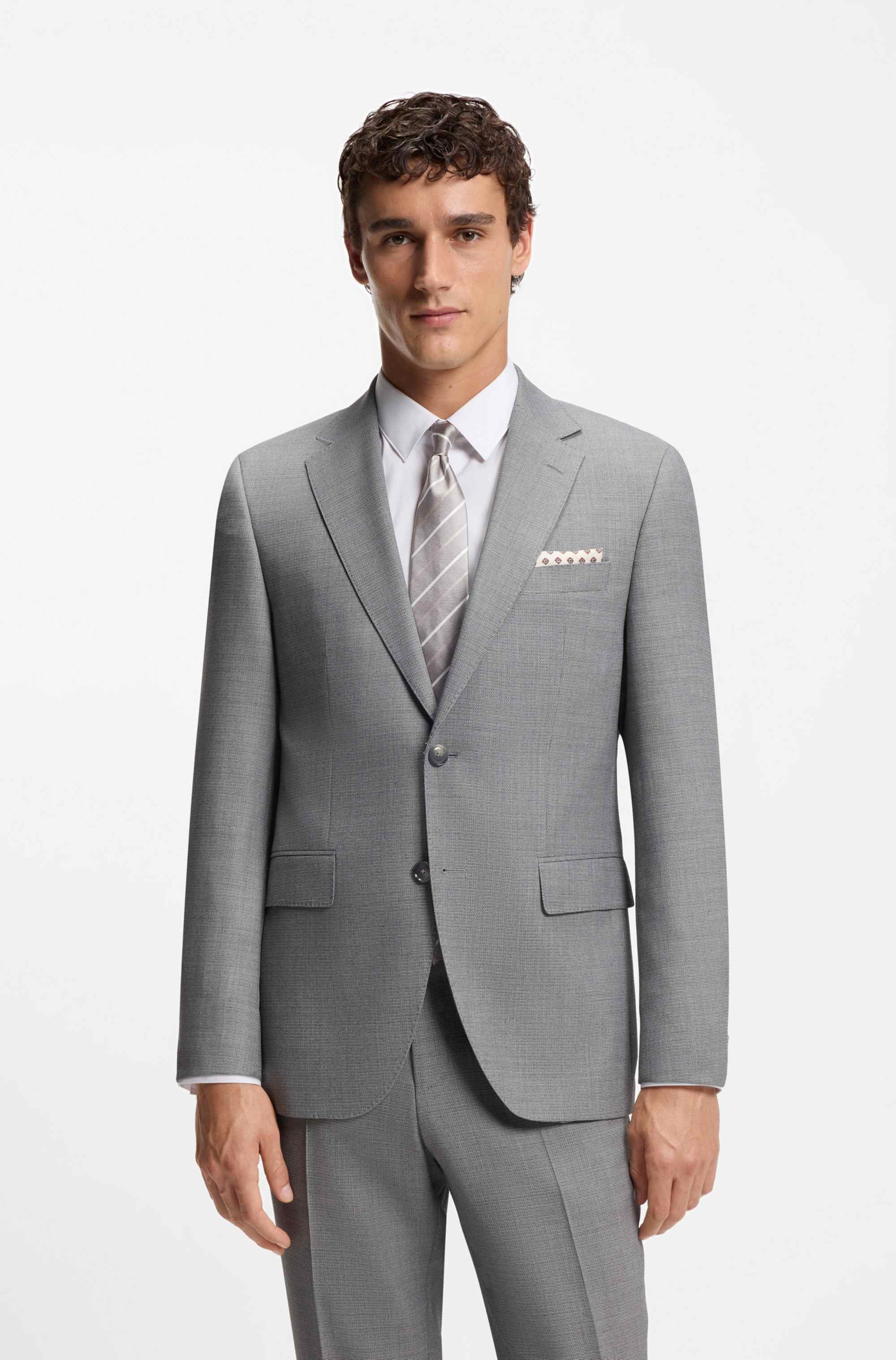 Tie with diagonal stripe in silk blend