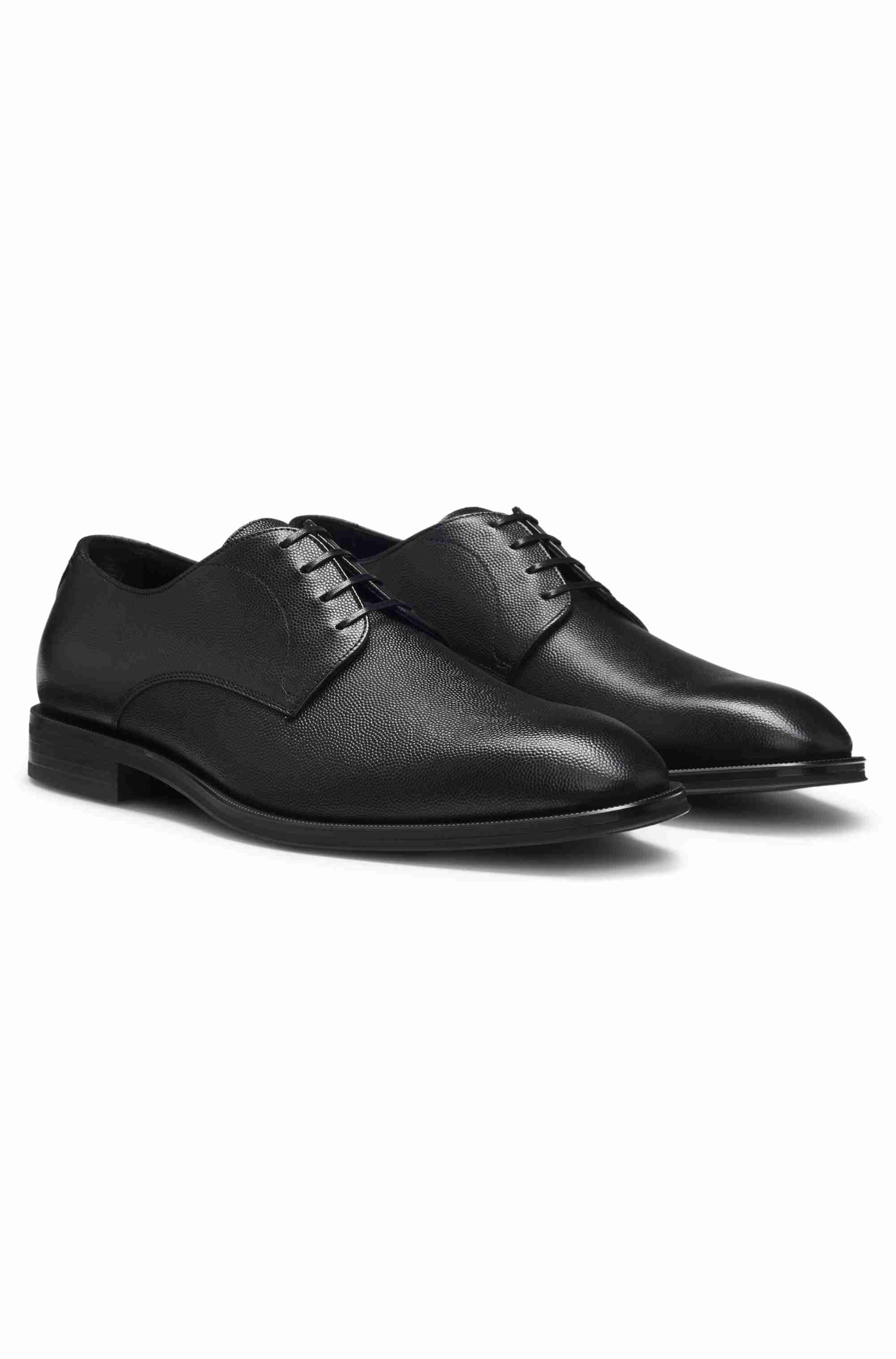 Italian-made Derby shoes in patterned leather