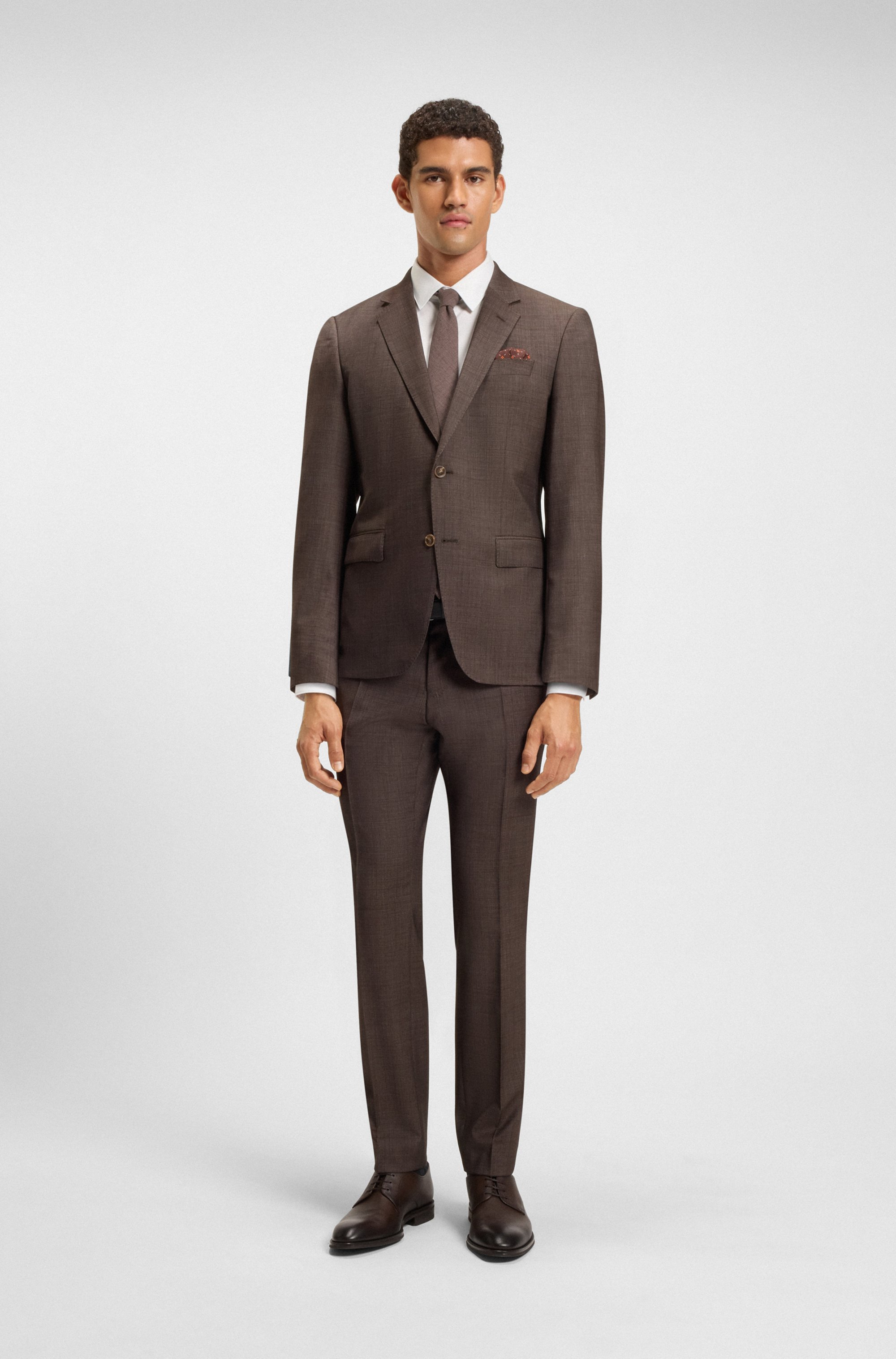 Italian-made Derby shoes in patterned leather