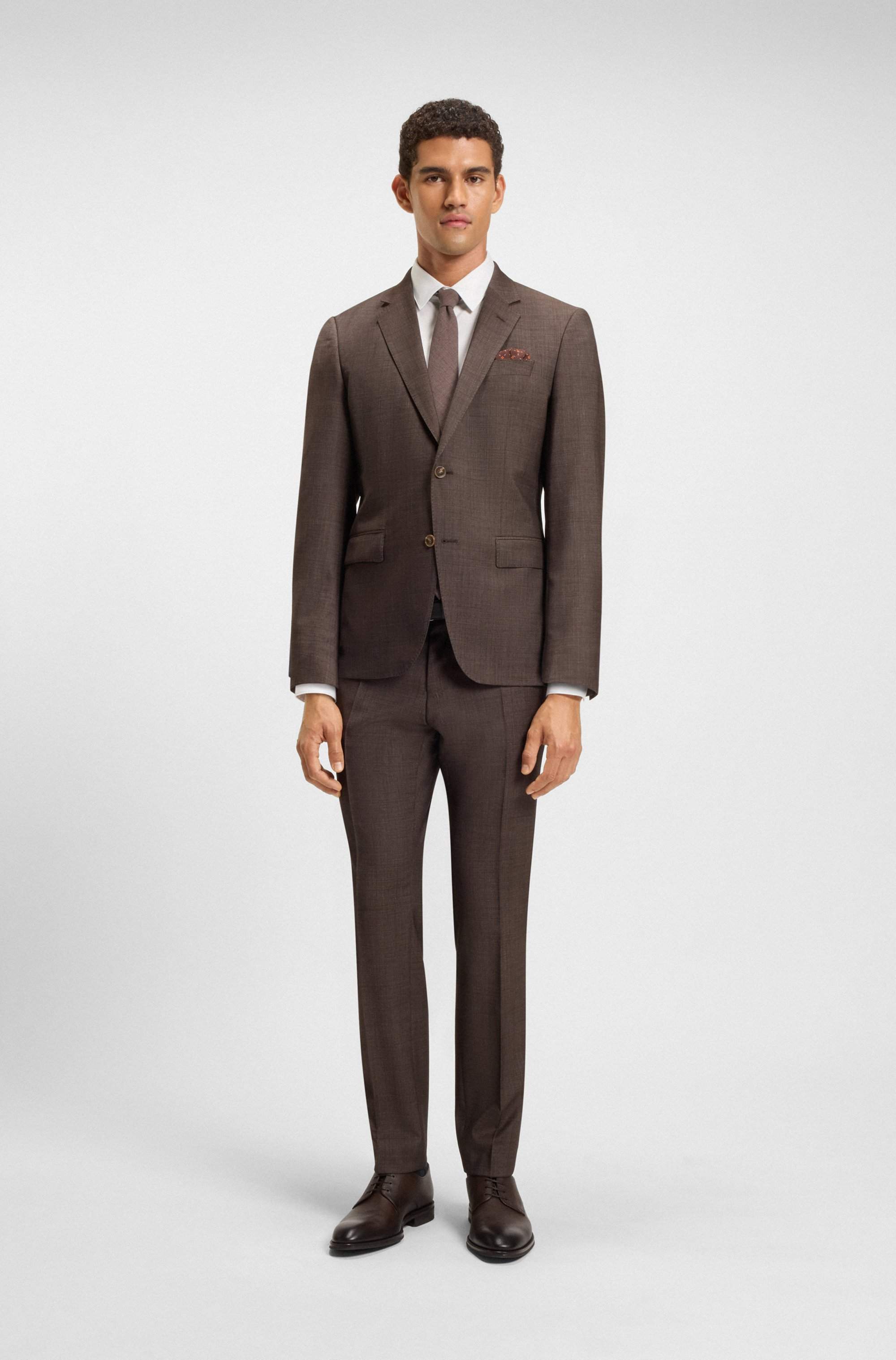 Italian-made Derby shoes in patterned leather