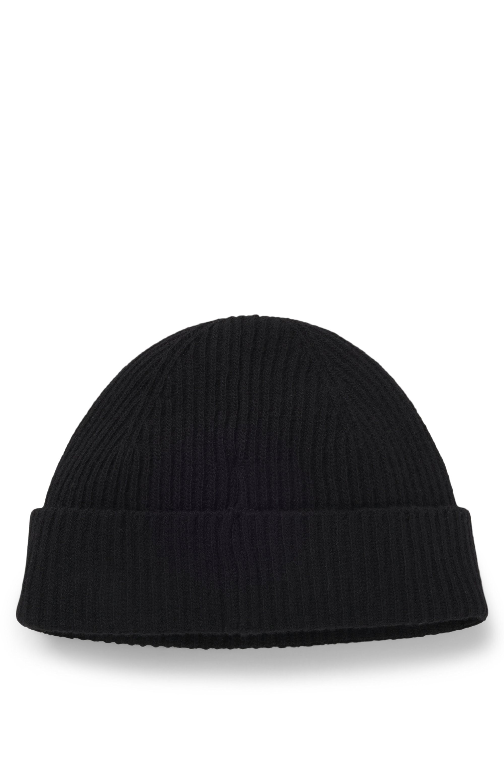 Wool-cashmere beanie hat with Double B monogram