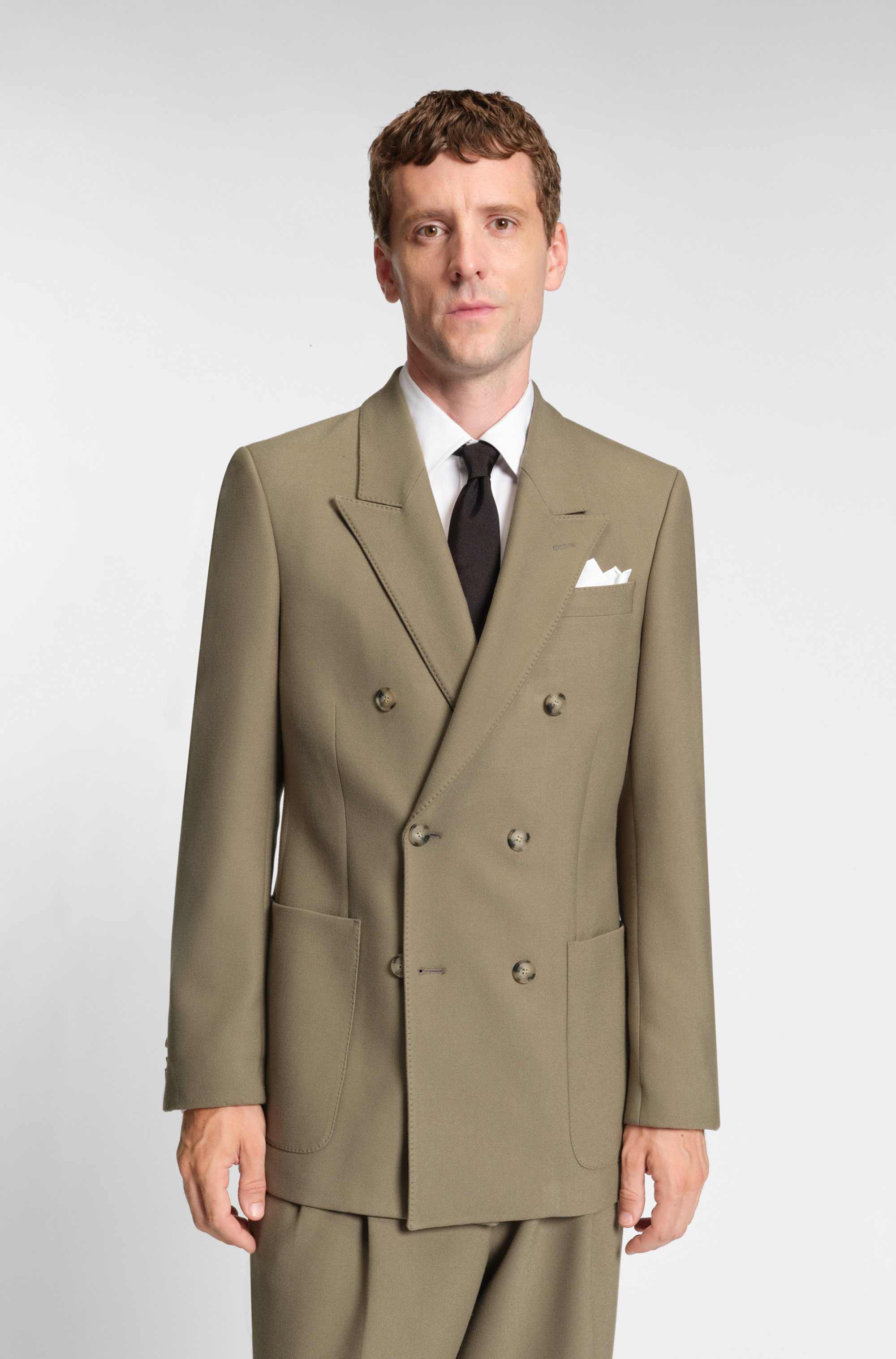 Relaxed-fit blazer in stretch fabric