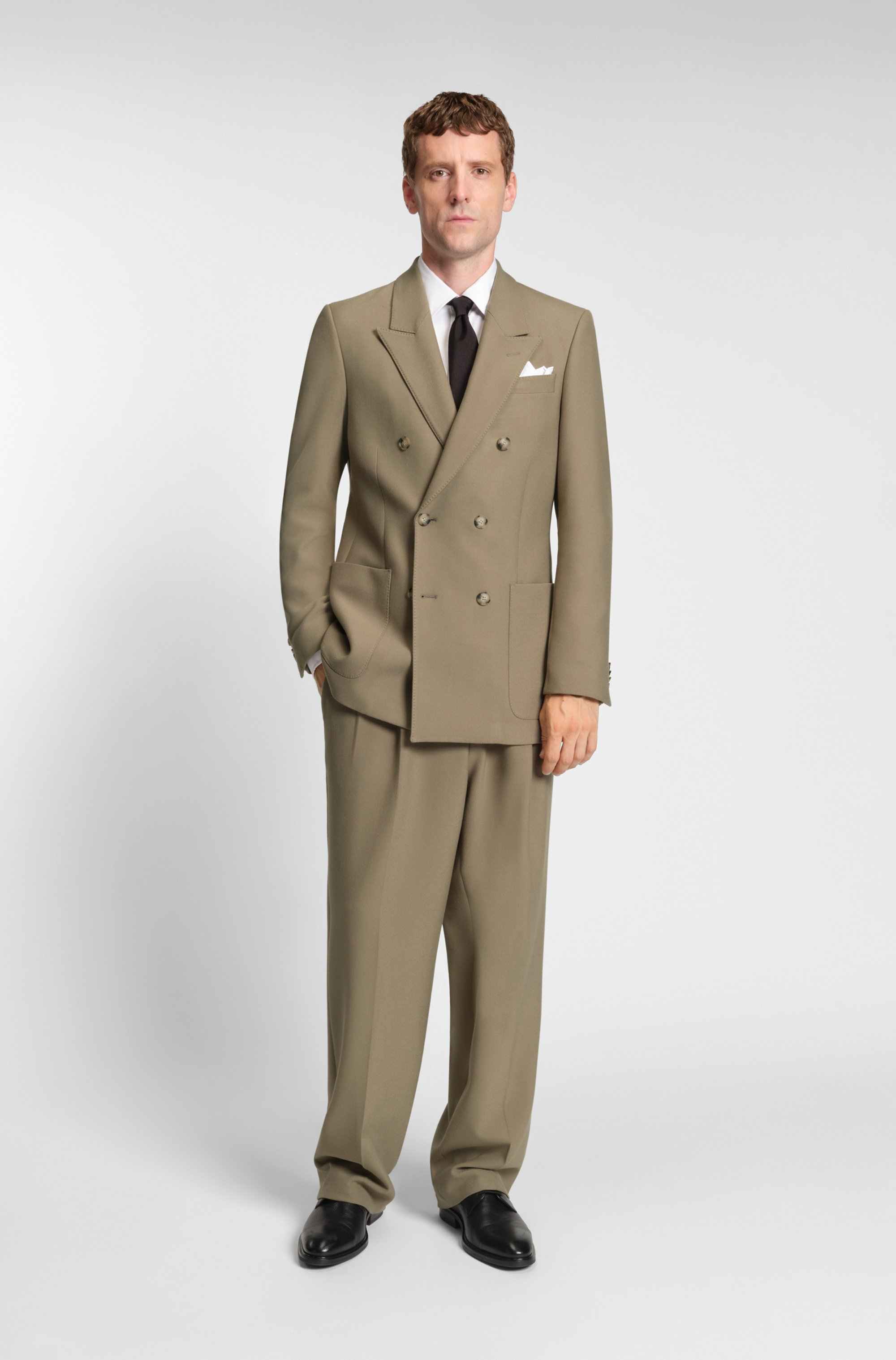 Relaxed-fit blazer in stretch fabric