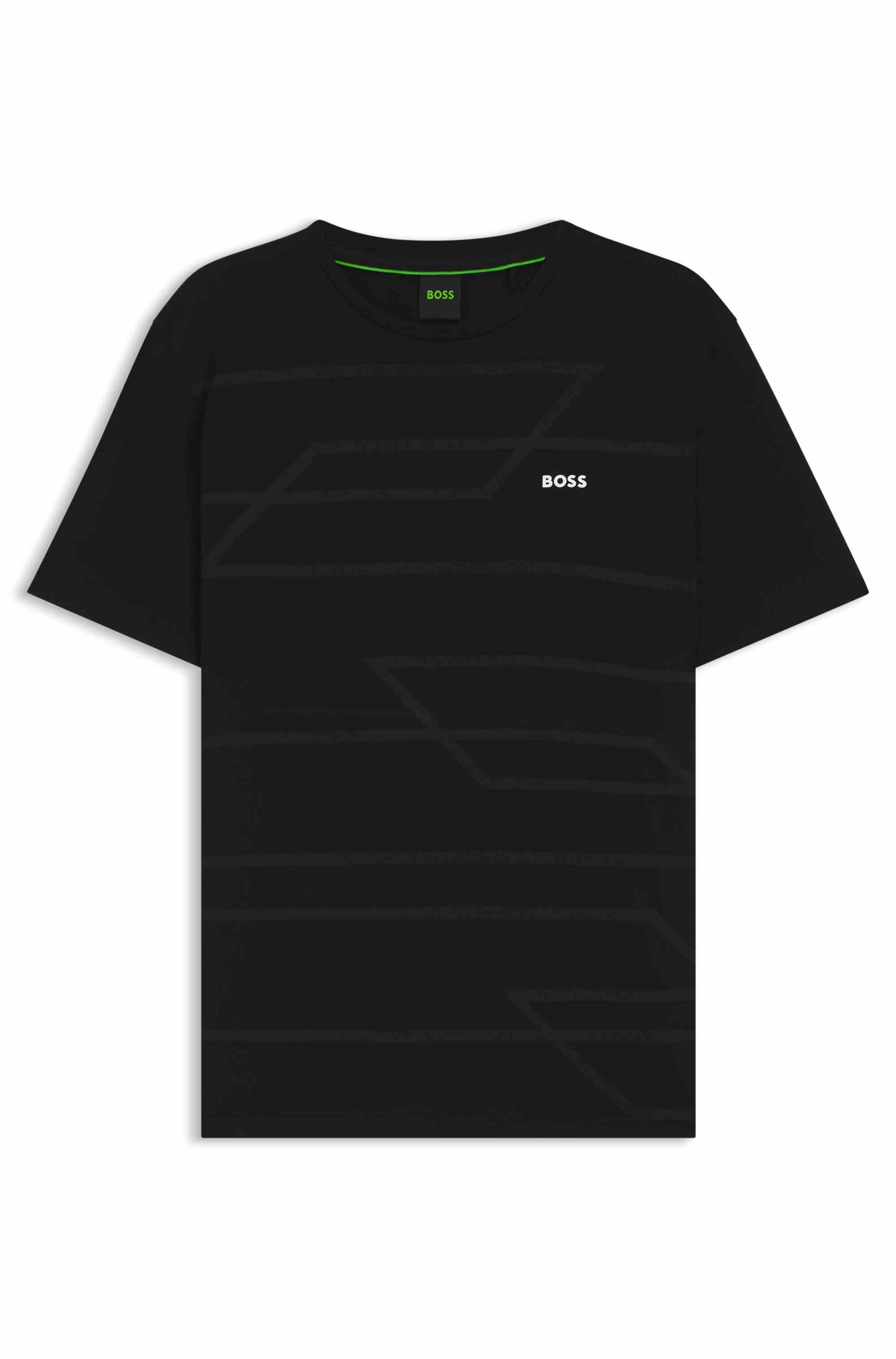 Cotton-jersey T-shirt with melange print