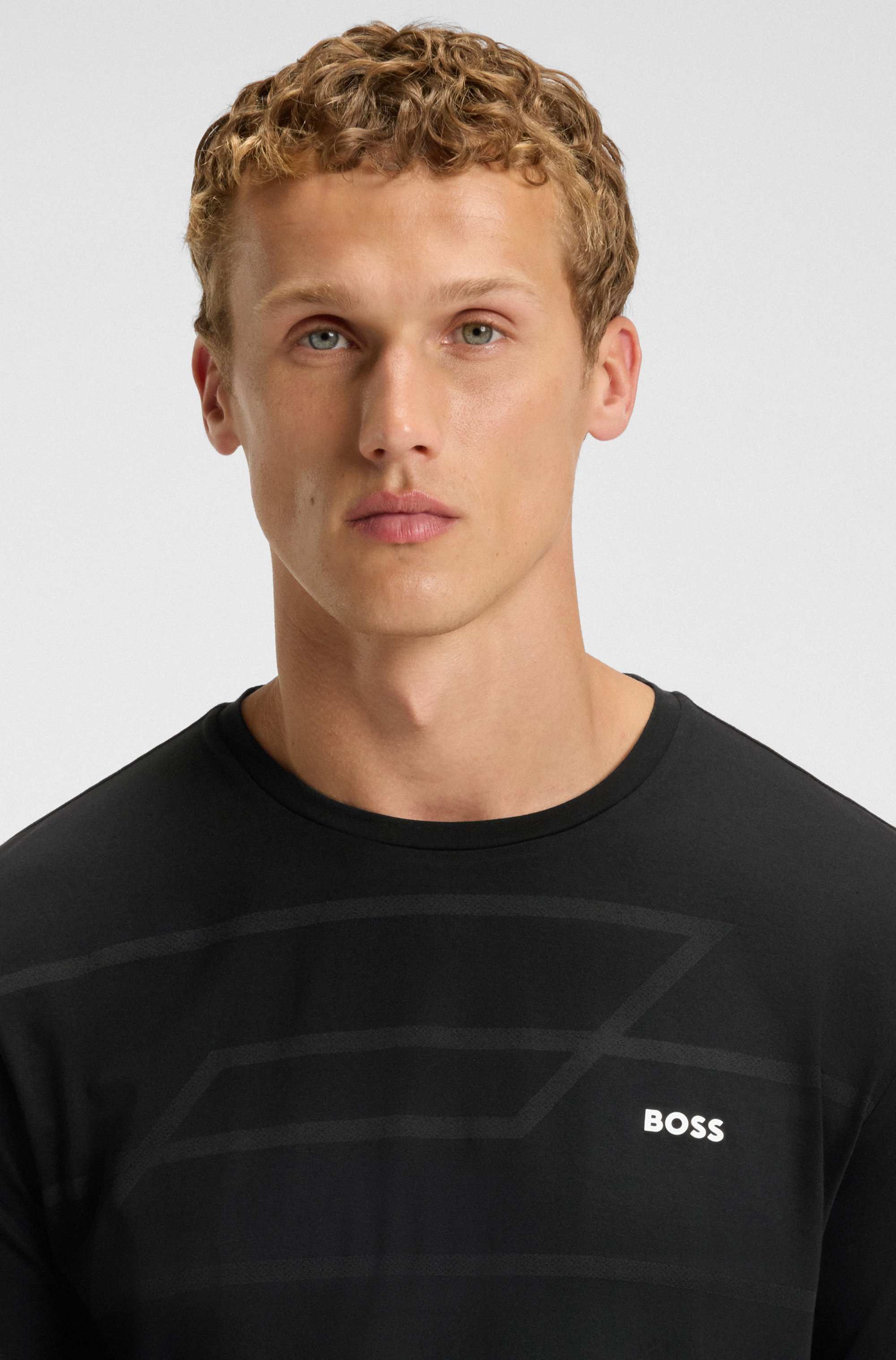 Cotton-jersey T-shirt with melange print