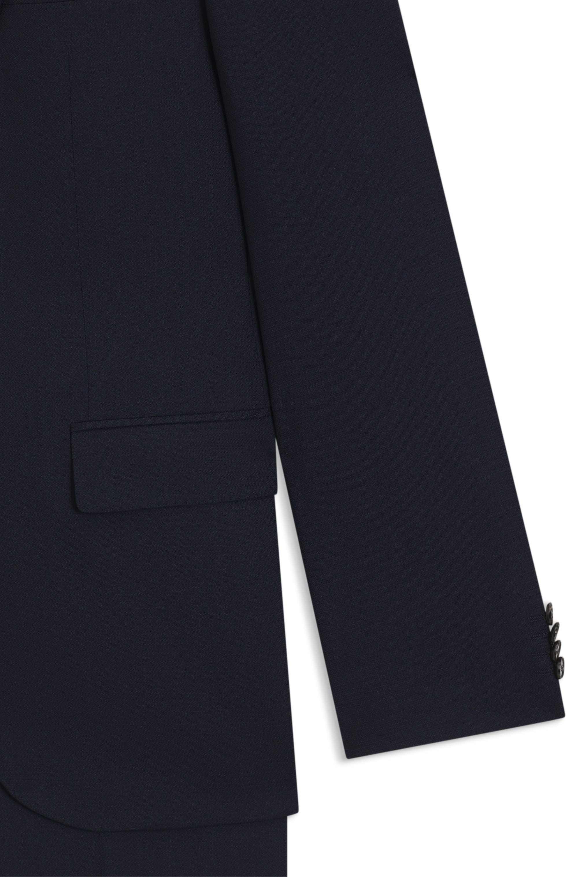 Two-piece regular-fit suit in patterned stretch fabric