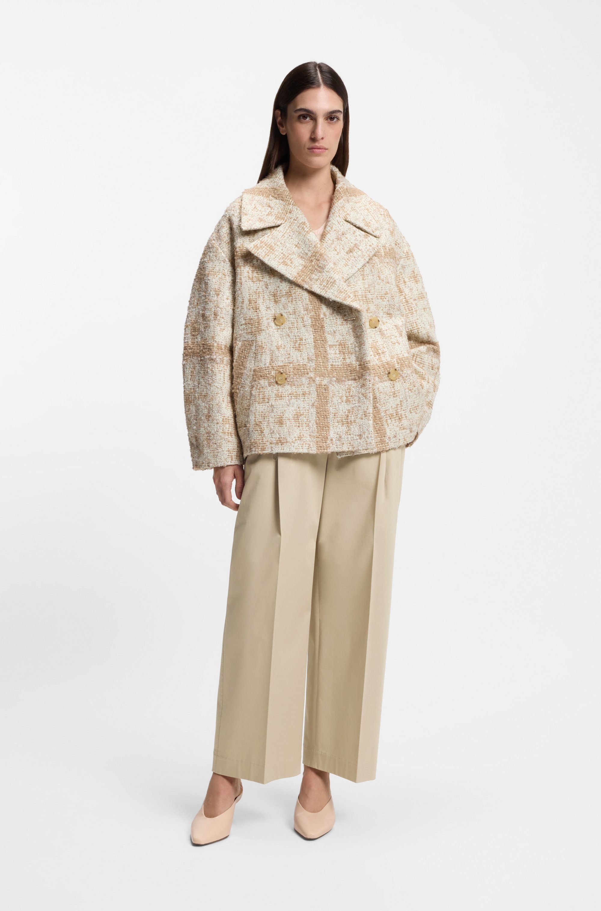 Relaxed-fit culottes in stretch cotton