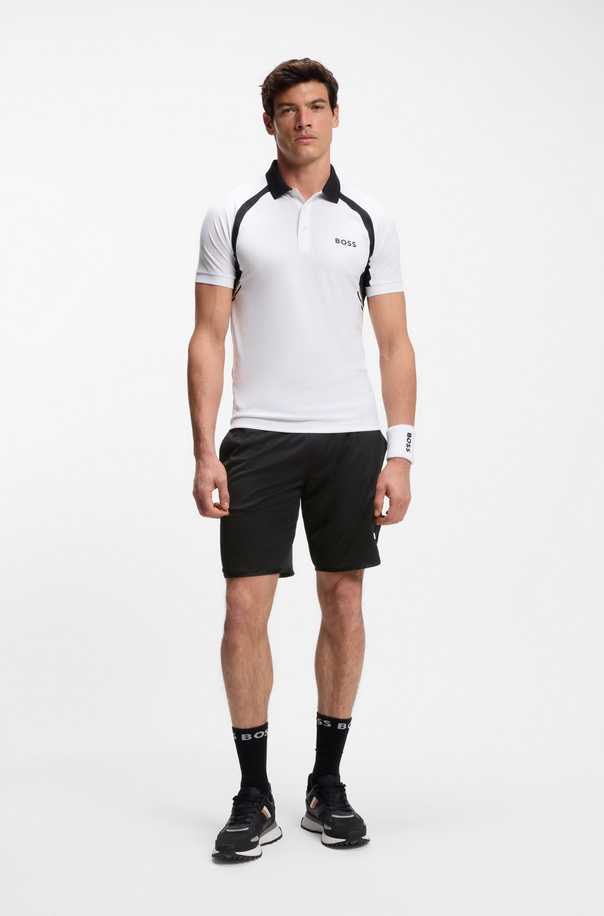 Quick-dry shorts in stretch fabric with pocket bags