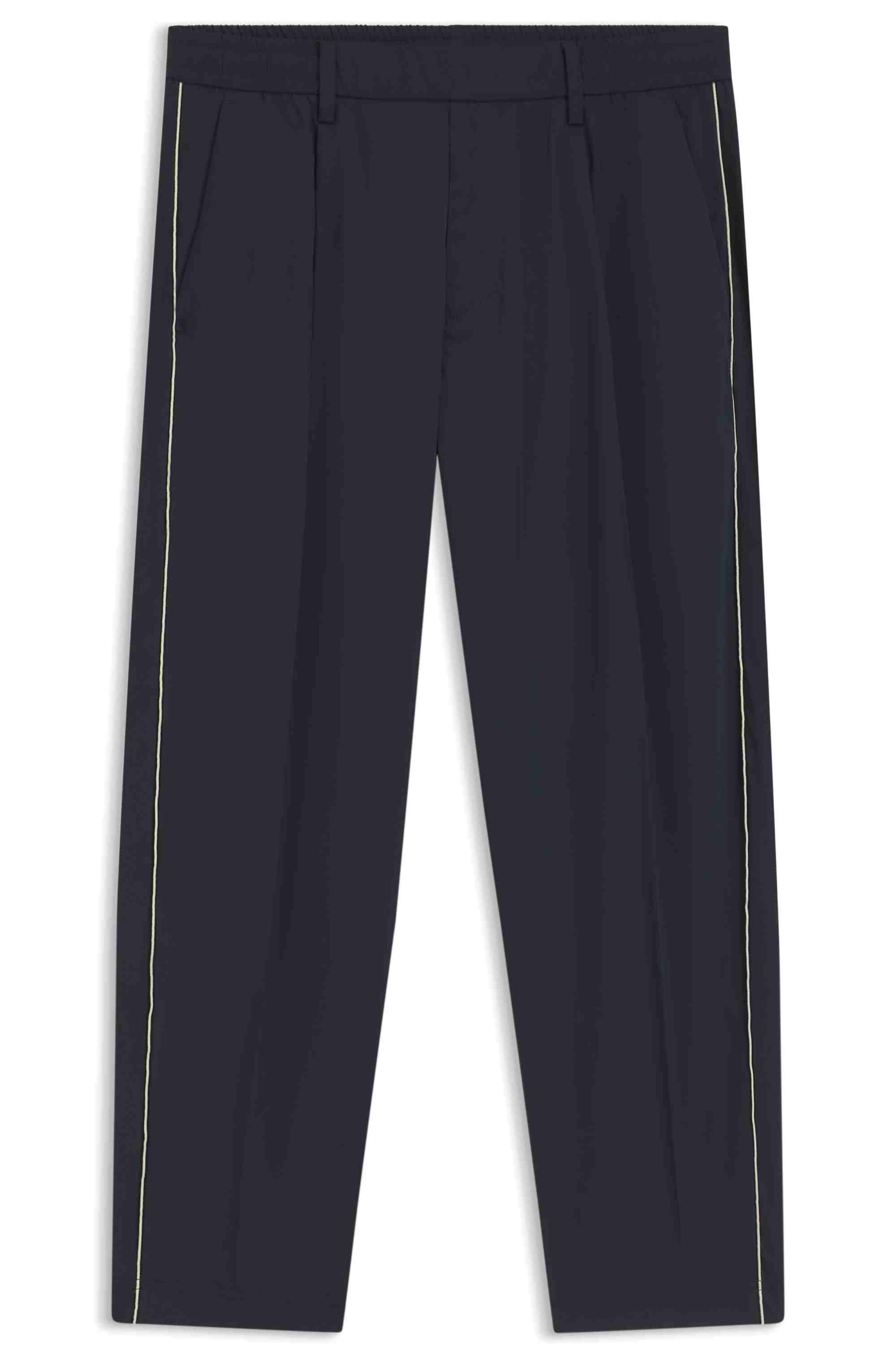 Tapered-fit trousers with water-repellent finish
